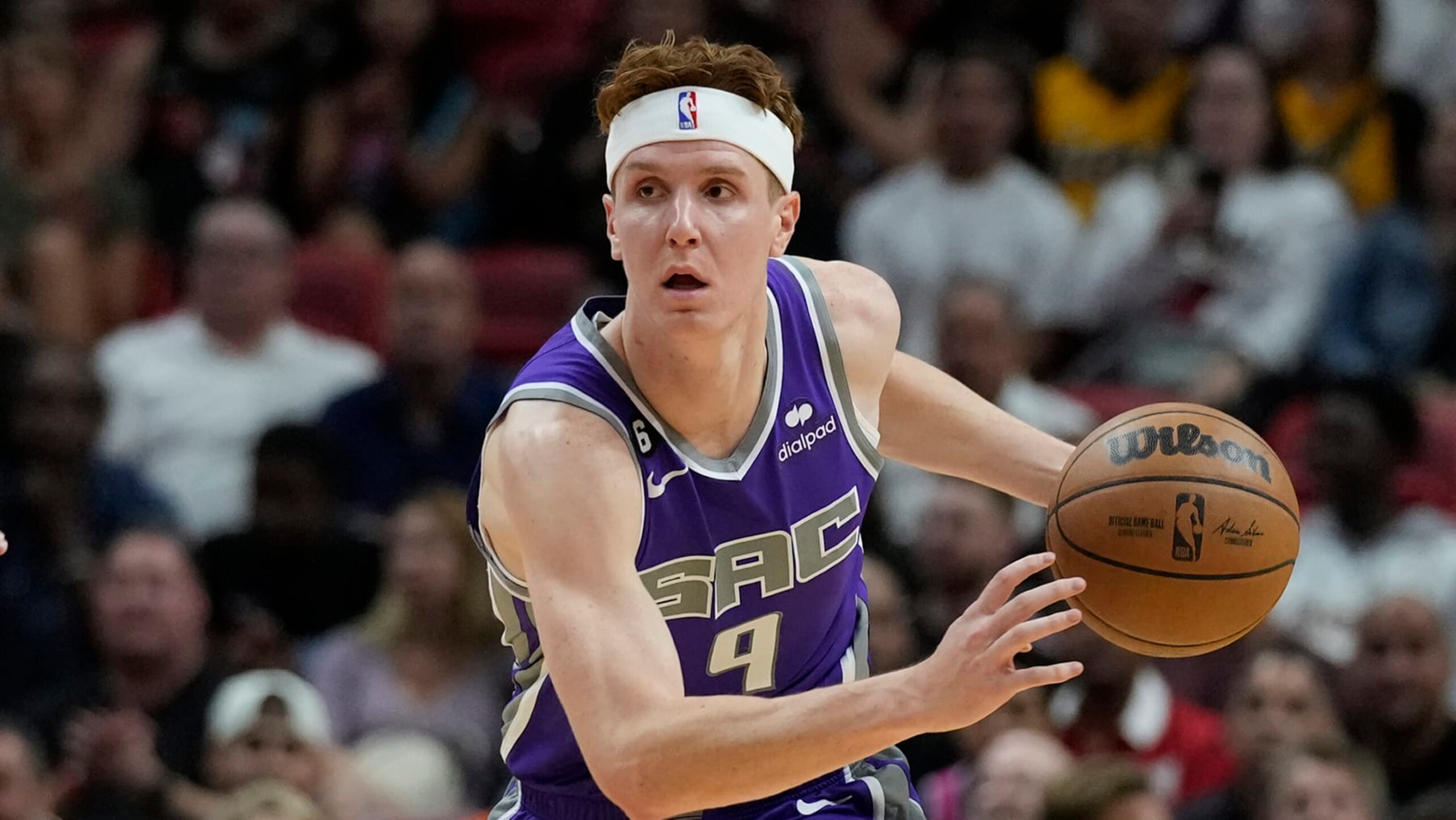 Sacramento Kings guard Kevin Huerter drives to the basket during the first half of an NBA basketball game against the Miami Heat, Wednesday, Nov. 2, 2022, in Miami. (AP Photo/Wilfredo Lee) Sacramento Kings guard Kevin Huerter drives to the basket during the first half of an NBA basketball game against the Miami Heat, Wednesday, Nov. 2, 2022, in Miami. (AP Photo/Wilfredo Lee)