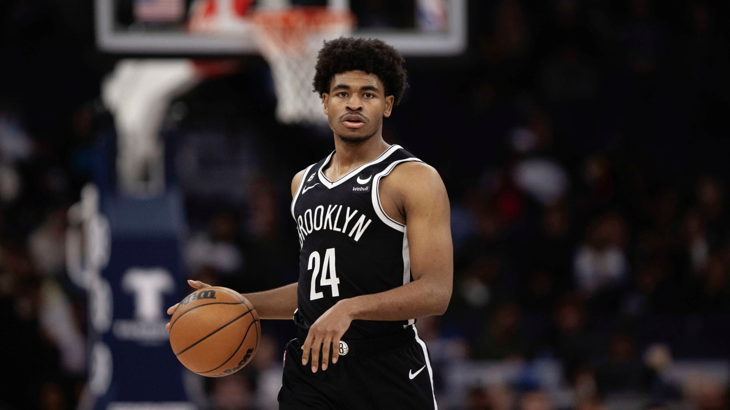 Brooklyn Nets guard Cam Thomas (24) handles the ball during the second half of a preseason NBA basketball game against the Minnesota Timberwolves, Friday, Oct. 14, 2022, in Minneapolis. Brooklyn won 112-102. (AP Photo/Stacy Bengs) Brooklyn Nets guard Cam Thomas (24) handles the ball during the second half of a preseason NBA basketball game against the Minnesota Timberwolves, Friday, Oct. 14, 2022, in Minneapolis. Brooklyn won 112-102. (AP Photo/Stacy Bengs)