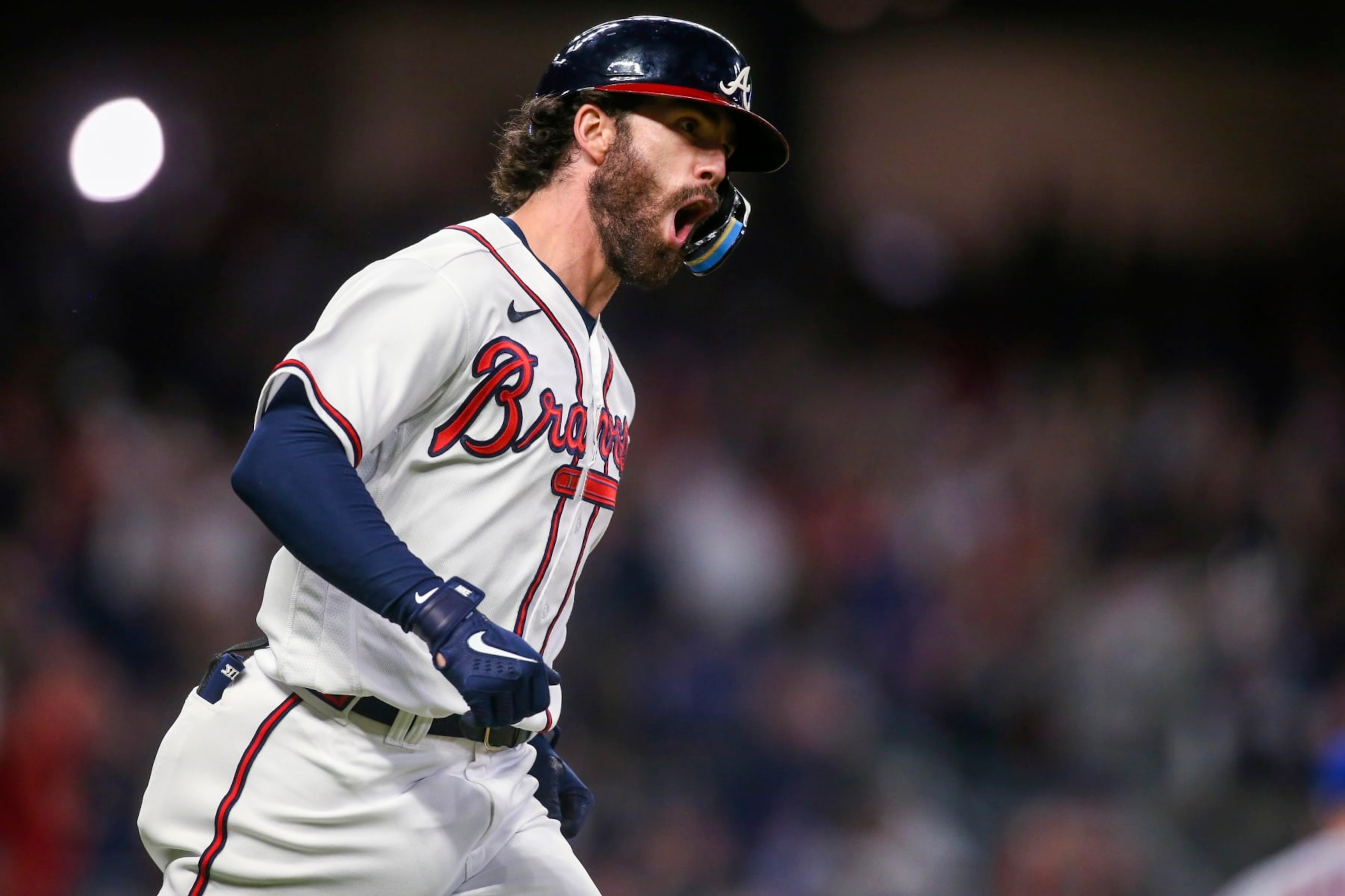 Atlanta Braves' Dansby Swanson runs the bases on a two-run home run against the New York Mets during the fifth inning of a baseball game Saturday, Oct. 1, 2022, in Atlanta. (AP Photo/Brett Davis) Atlanta Braves' Dansby Swanson runs the bases on a two-run home run against the New York Mets during the fifth inning of a baseball game Saturday, Oct. 1, 2022, in Atlanta. (AP Photo/Brett Davis)