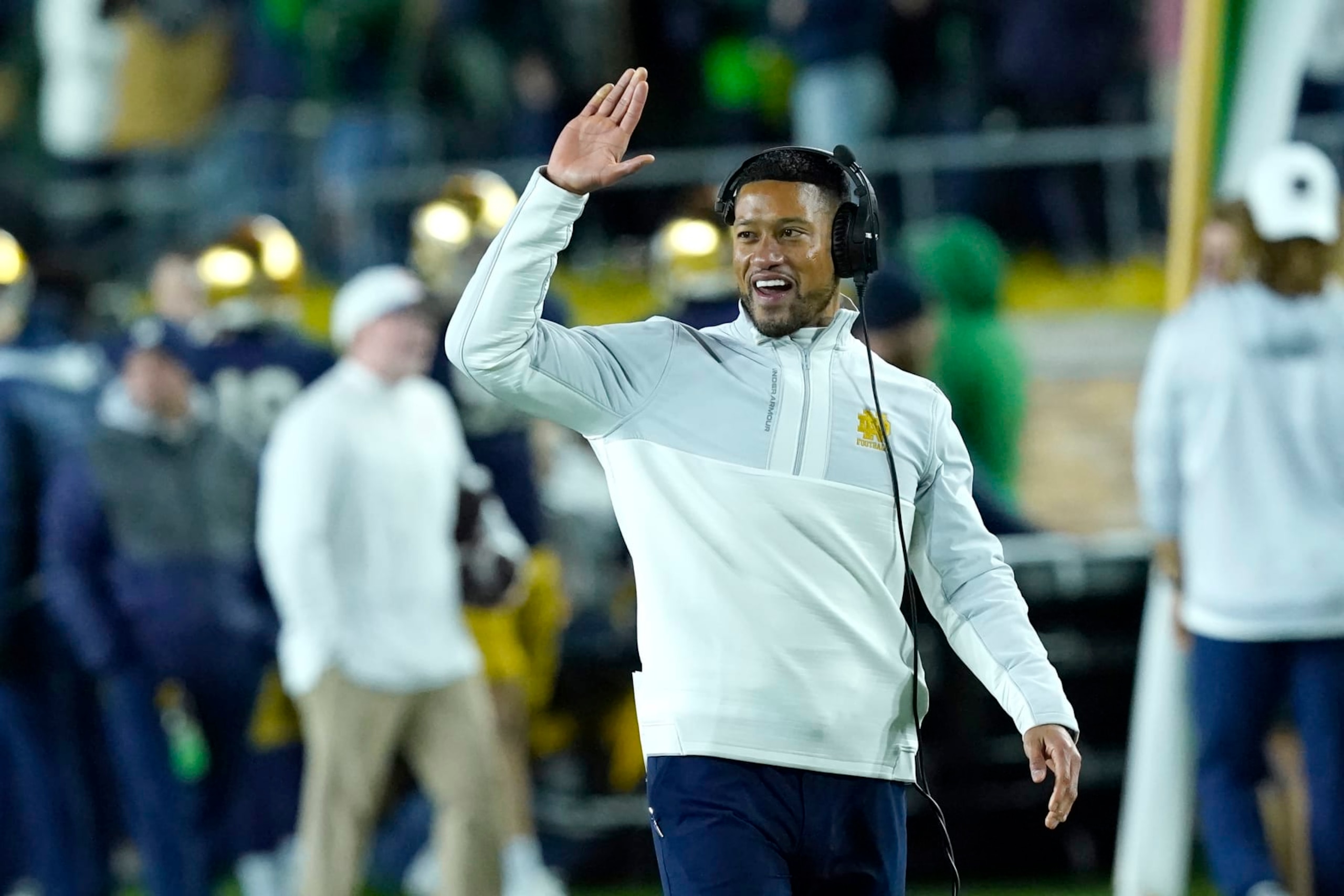 Notre Dame head coach Marcus Freeman Notre Dame head coach Marcus Freeman