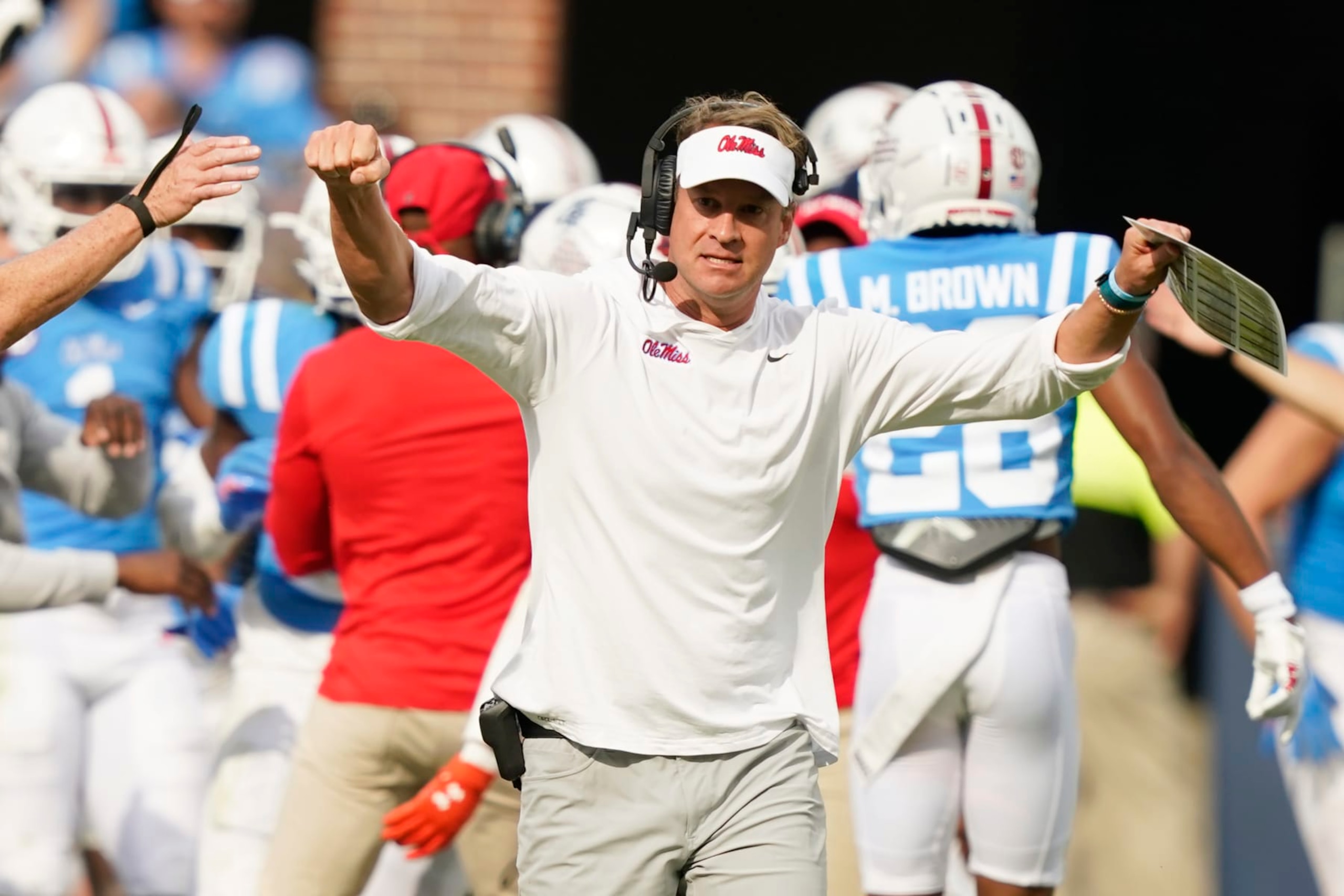 Ole Miss head coach Lane Kiffin Ole Miss head coach Lane Kiffin