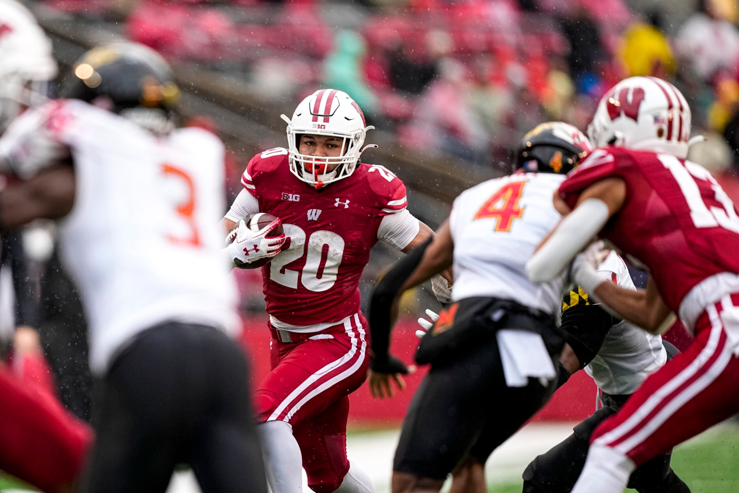 Wisconsin running back Isaac Guerendo Wisconsin running back Isaac Guerendo