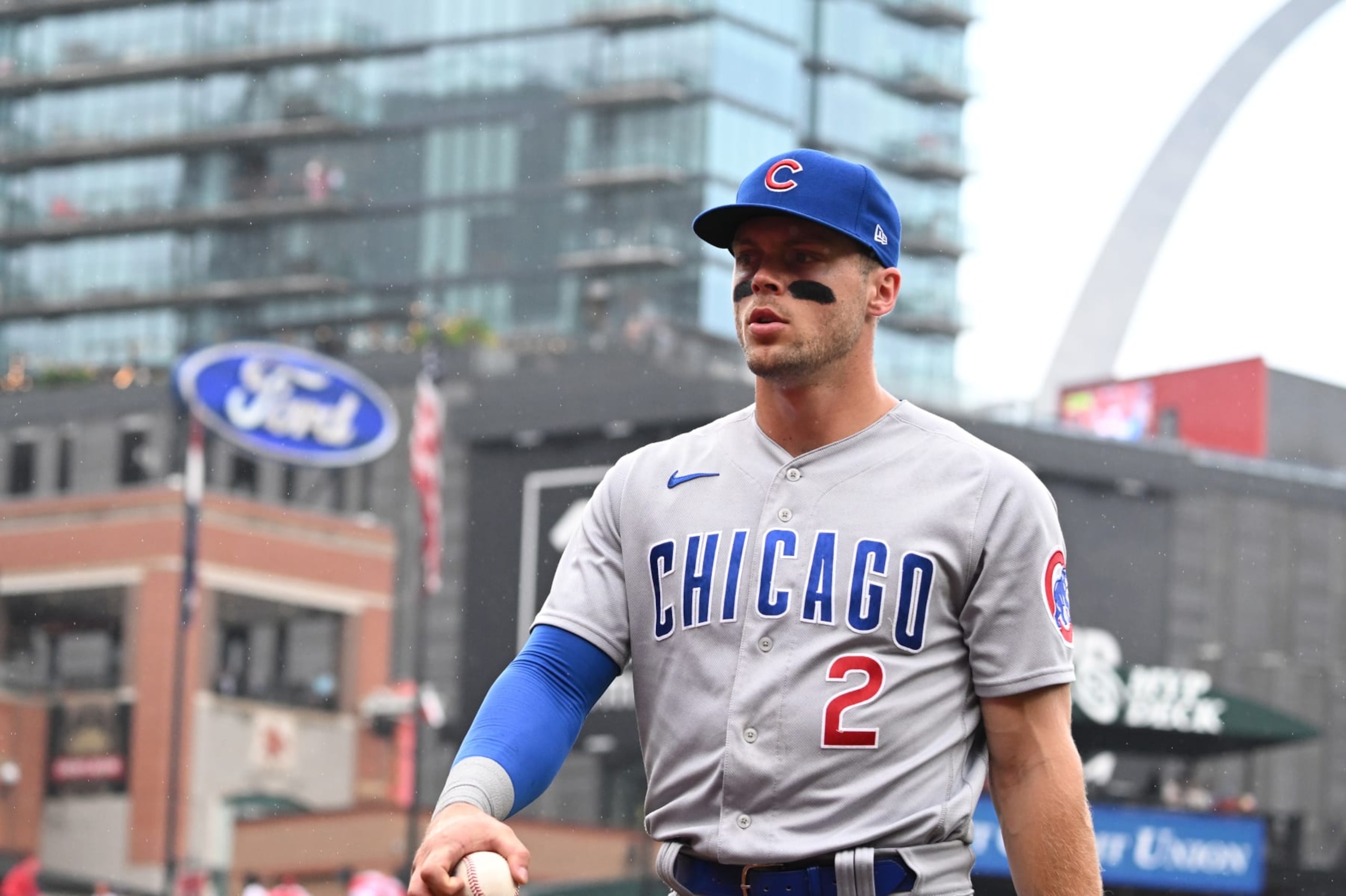 ST. LOUIS, MO - SEPTEMBER 04: Chicago Cubs shortstop Nico Hoerner (2) as seen during a Major League Baseball game between the Chicago Cubs and the St. Louis Cardinals, September 04, 2022, at Busch Stadium, St. Louis, MO. Photo by Keith Gillett/Icon Sportswire via Getty Images), ST. LOUIS, MO - SEPTEMBER 04: Chicago Cubs shortstop Nico Hoerner (2) as seen during a Major League Baseball game between the Chicago Cubs and the St. Louis Cardinals, September 04, 2022, at Busch Stadium, St. Louis, MO. Photo by Keith Gillett/Icon Sportswire via Getty Images),