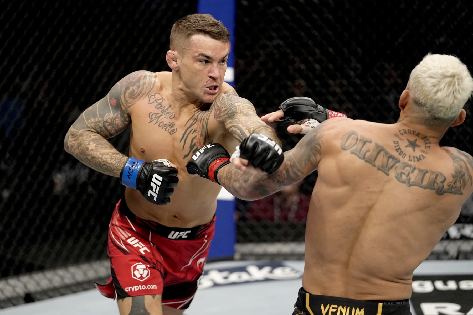 Dustin Poirier wasn't able to stop Charles Oliveira but he does have 14 KOs in 28 career MMA victories.