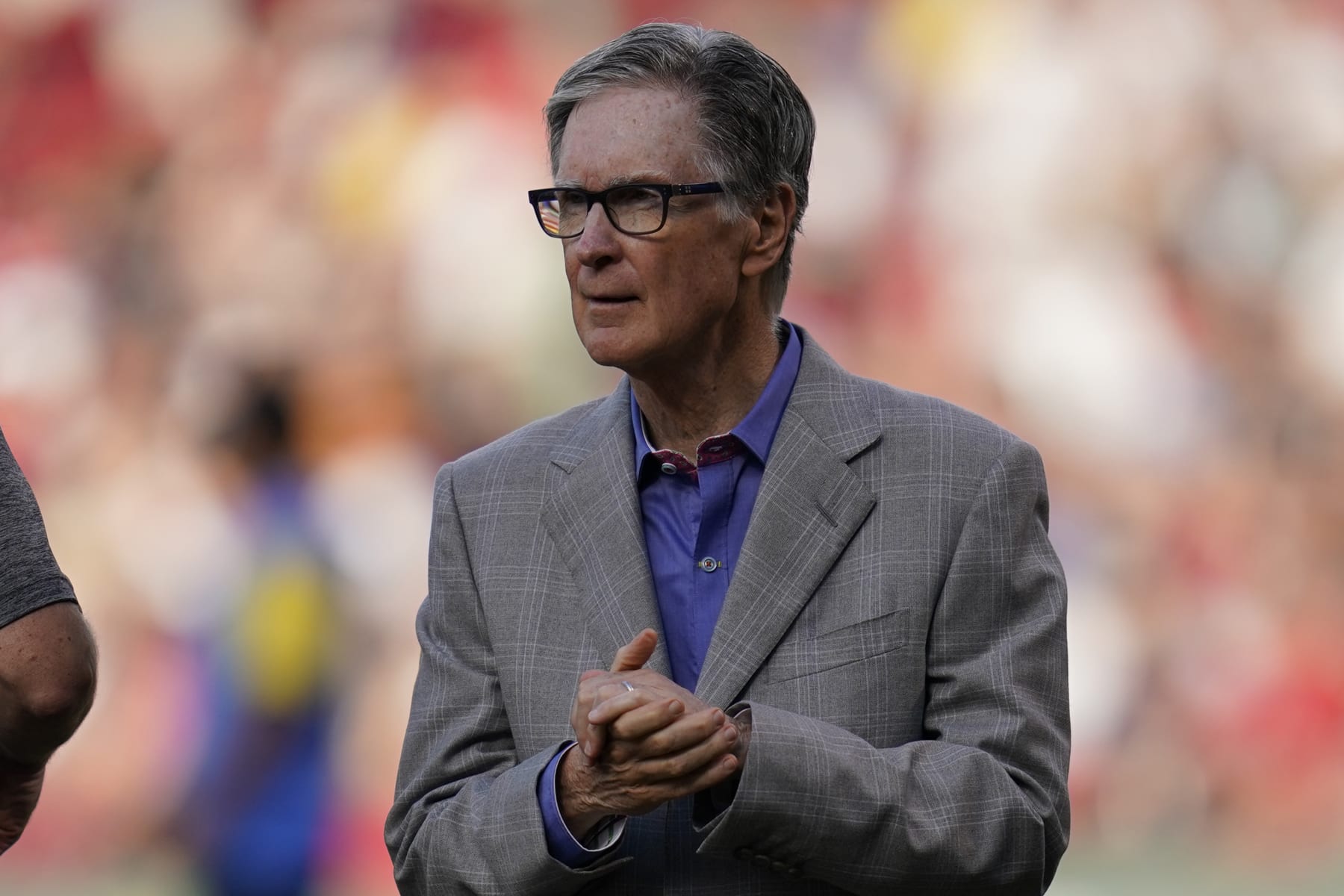 Boston Red Sox owner John Henry prior to a baseball game at Fenway Park, Tuesday, July 26, 2022, in Boston. (AP Photo/Charles Krupa)
