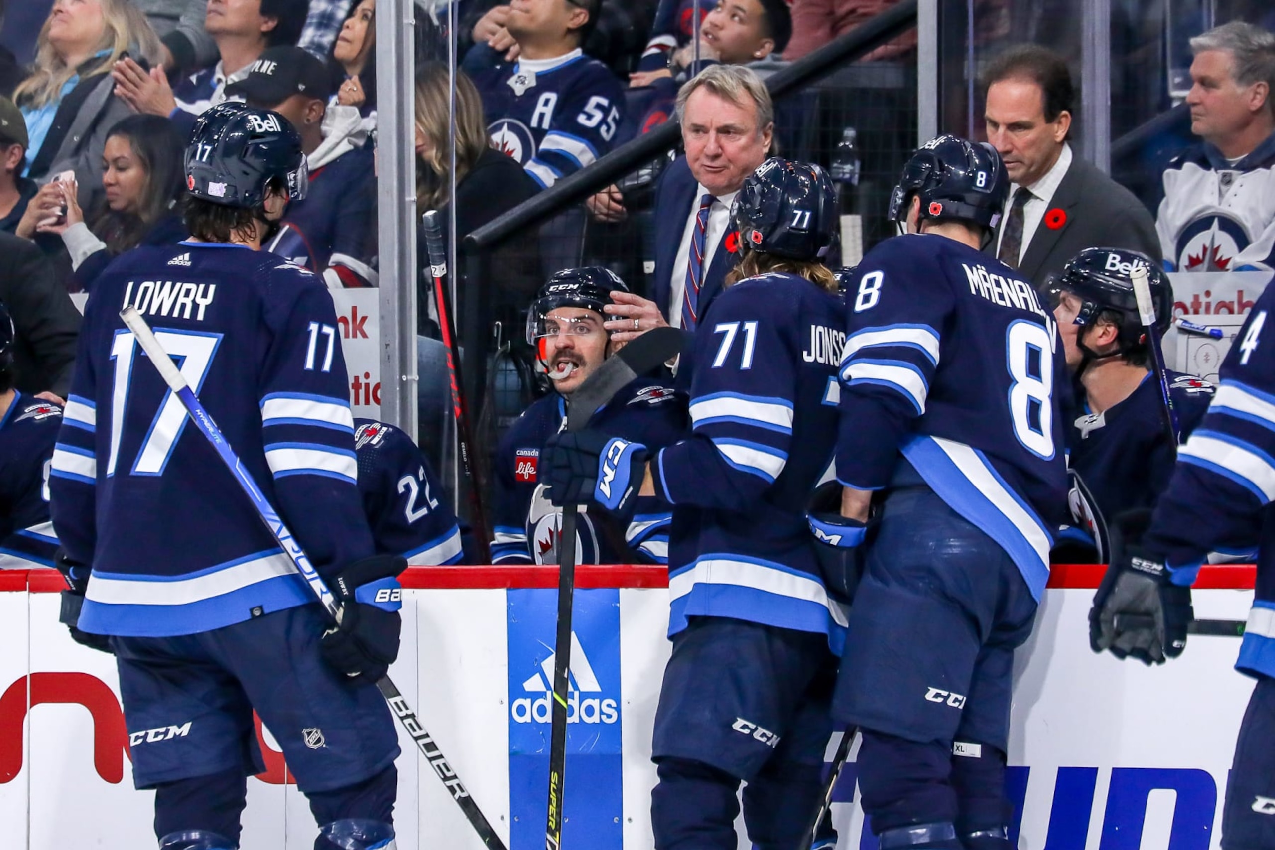 Winnipeg coach Rick Bowness picked up his first win against his former team, the Dallas Stars. Winnipeg coach Rick Bowness picked up his first win against his former team, the Dallas Stars.