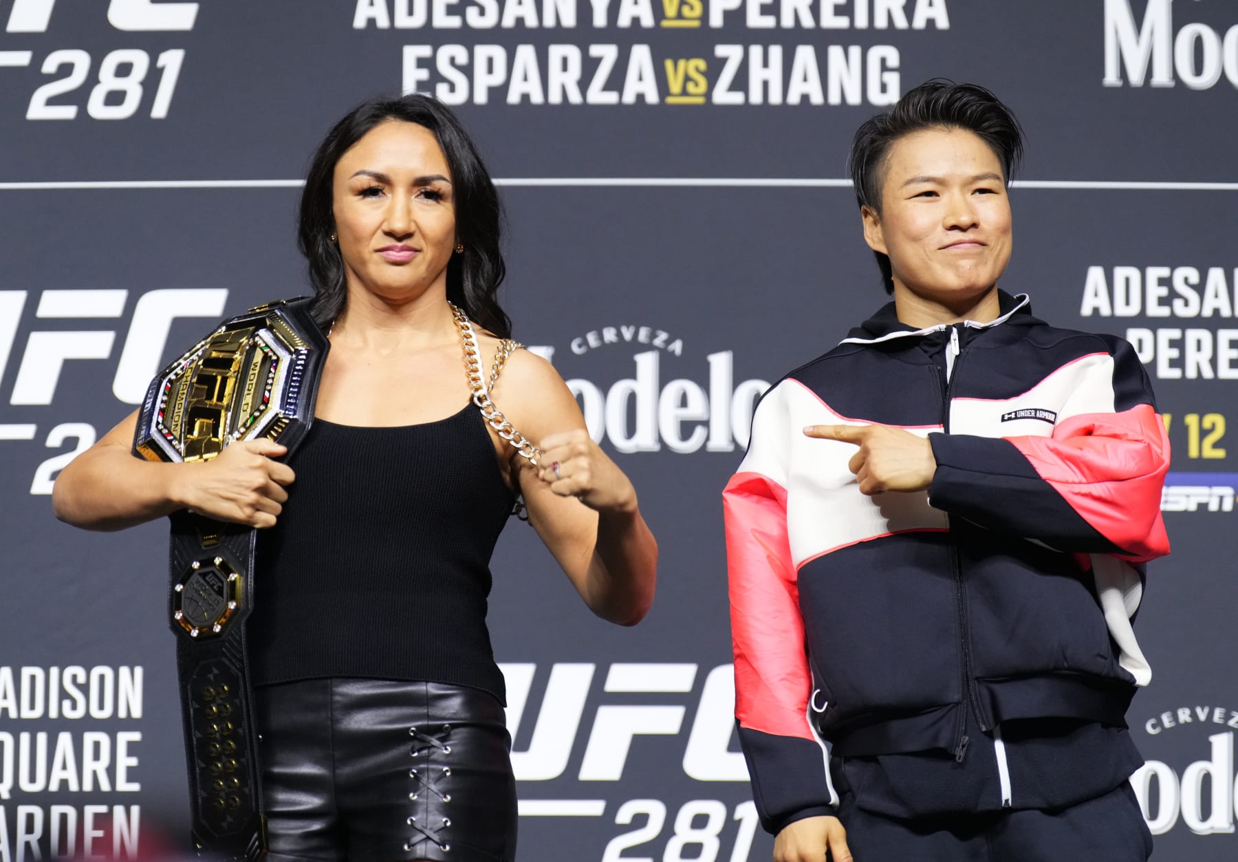 Carla Esparza (left) and Zhang Weili.