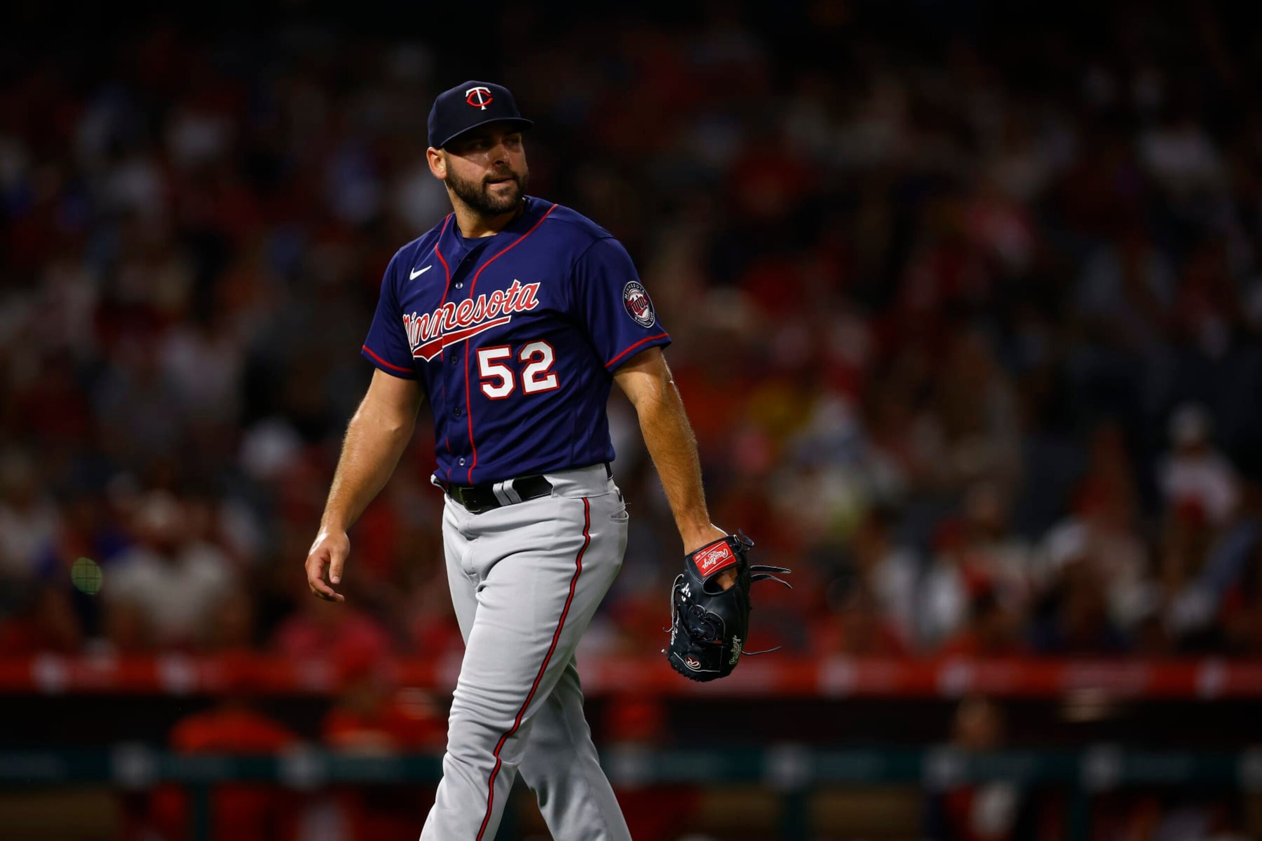 ANAHEIM, CALIFORNIA - AUGUST 12: Michael Fulmer #52 of the Minnesota Twins in the seventh inning at Angel Stadium of Anaheim on August 12, 2022 in Anaheim, California. (Photo by Ronald Martinez/Getty Images) ANAHEIM, CALIFORNIA - AUGUST 12: Michael Fulmer #52 of the Minnesota Twins in the seventh inning at Angel Stadium of Anaheim on August 12, 2022 in Anaheim, California. (Photo by Ronald Martinez/Getty Images)