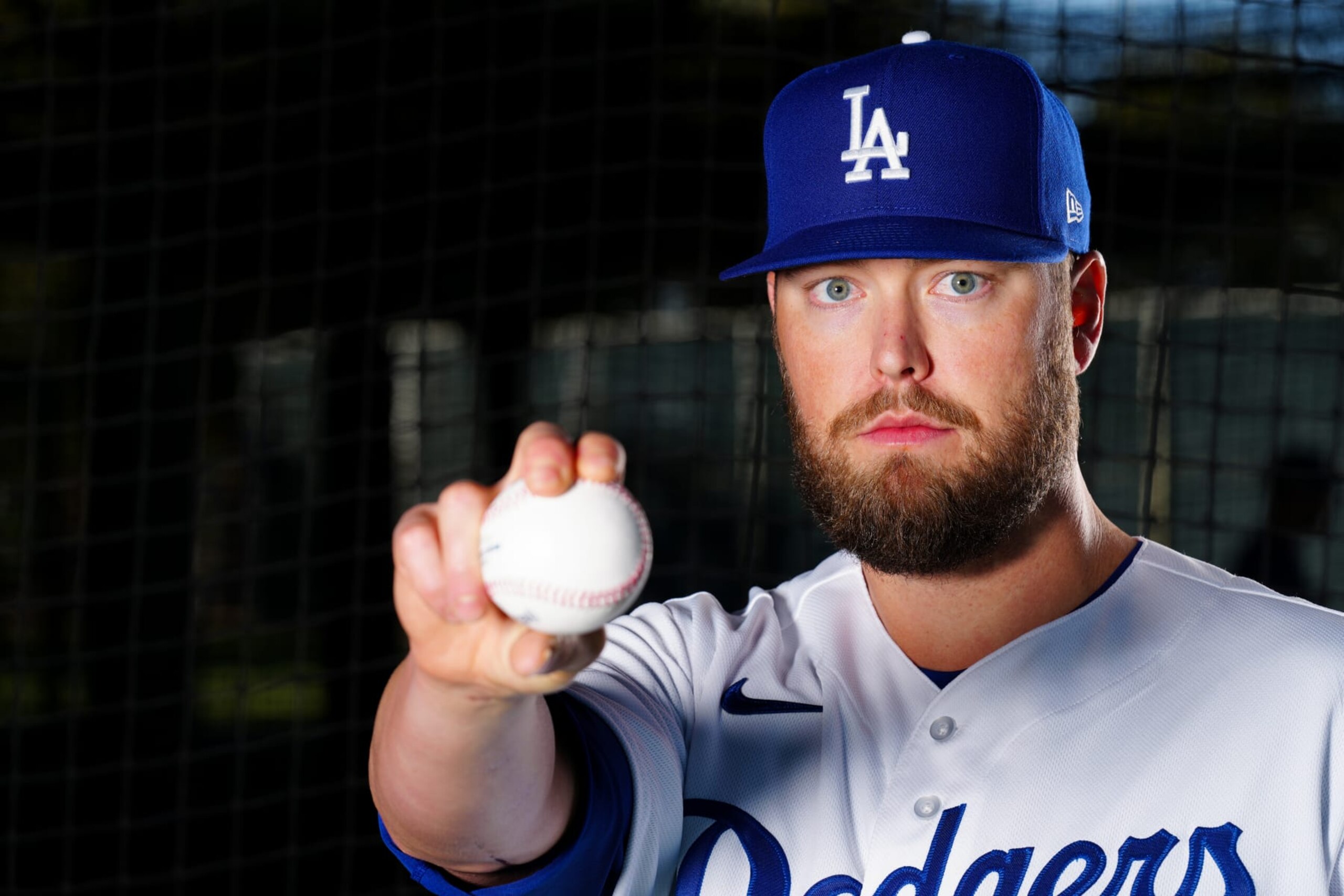 GLENDALE, AZ - MARCH 17: Jimmy Nelson #40 of the Los Angeles Dodgers poses for a photo during the Los Angeles Dodgers Photo Day at Camelback Ranch on Thursday, March 17, 2022 in Glendale, Arizona. (Photo by Daniel Shirey/MLB Photos via Getty Images) GLENDALE, AZ - MARCH 17: Jimmy Nelson #40 of the Los Angeles Dodgers poses for a photo during the Los Angeles Dodgers Photo Day at Camelback Ranch on Thursday, March 17, 2022 in Glendale, Arizona. (Photo by Daniel Shirey/MLB Photos via Getty Images)