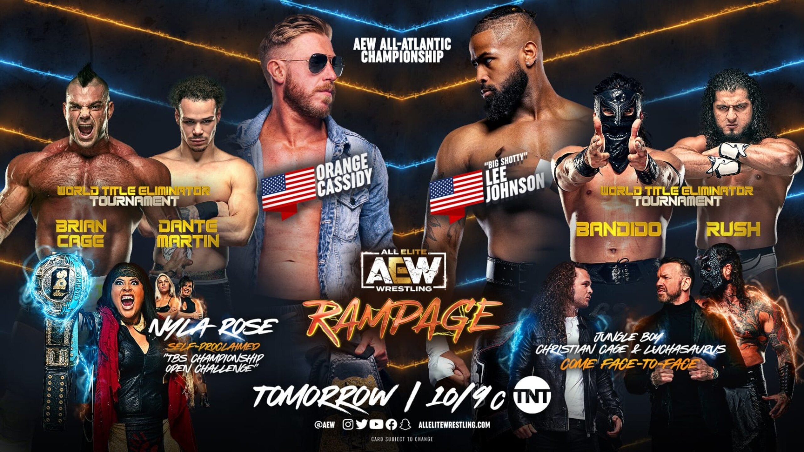Friday's Rampage lineup. Friday's Rampage lineup.