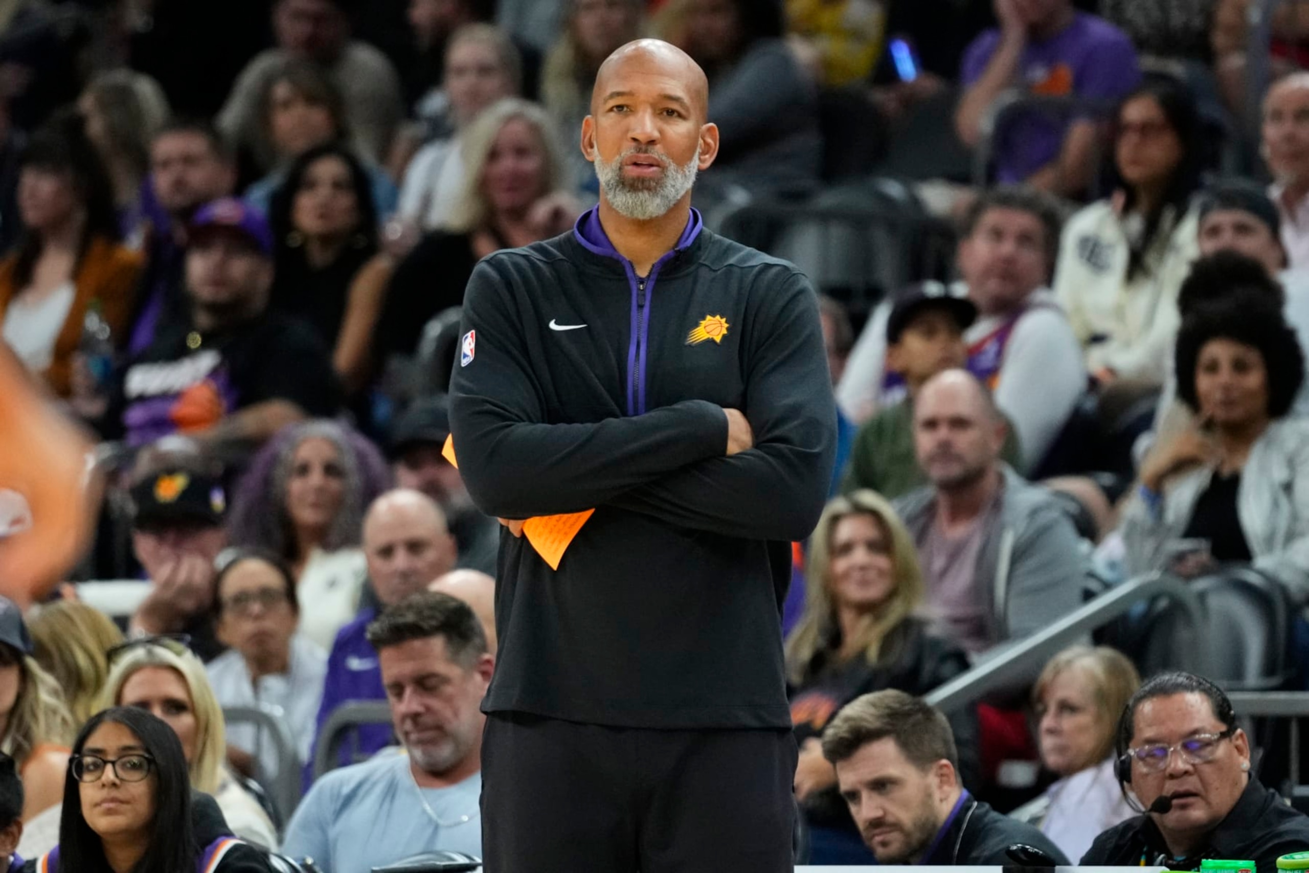 Phoenix Suns head coach Monty Williams during the second half of an NBA basketball game against the Minnesota Timberwolves, Tuesday, Nov. 1, 2022, in Phoenix. (AP Photo/Matt York)