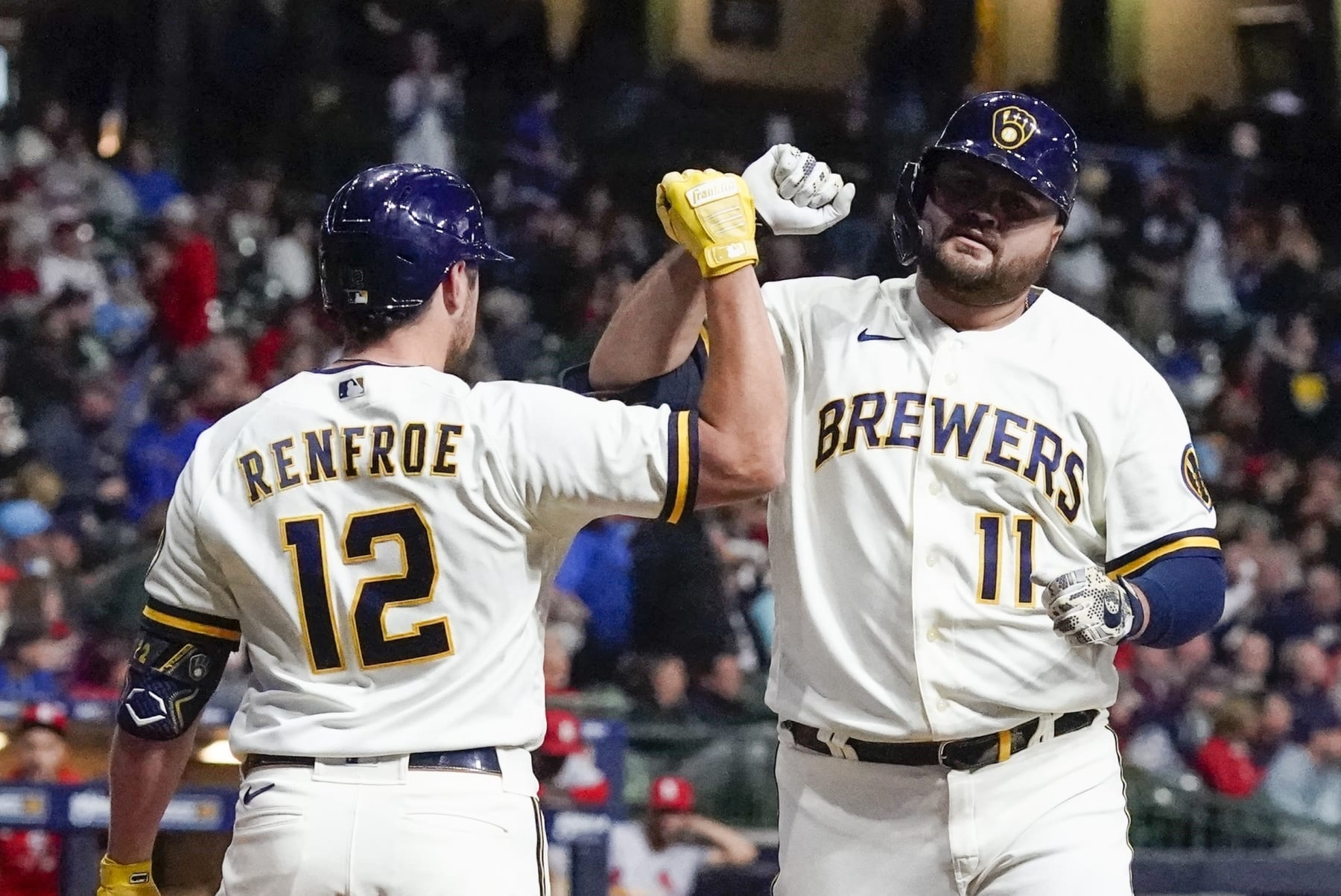 Milwaukee's Hunter Renfroe and Rowdy Tellez
