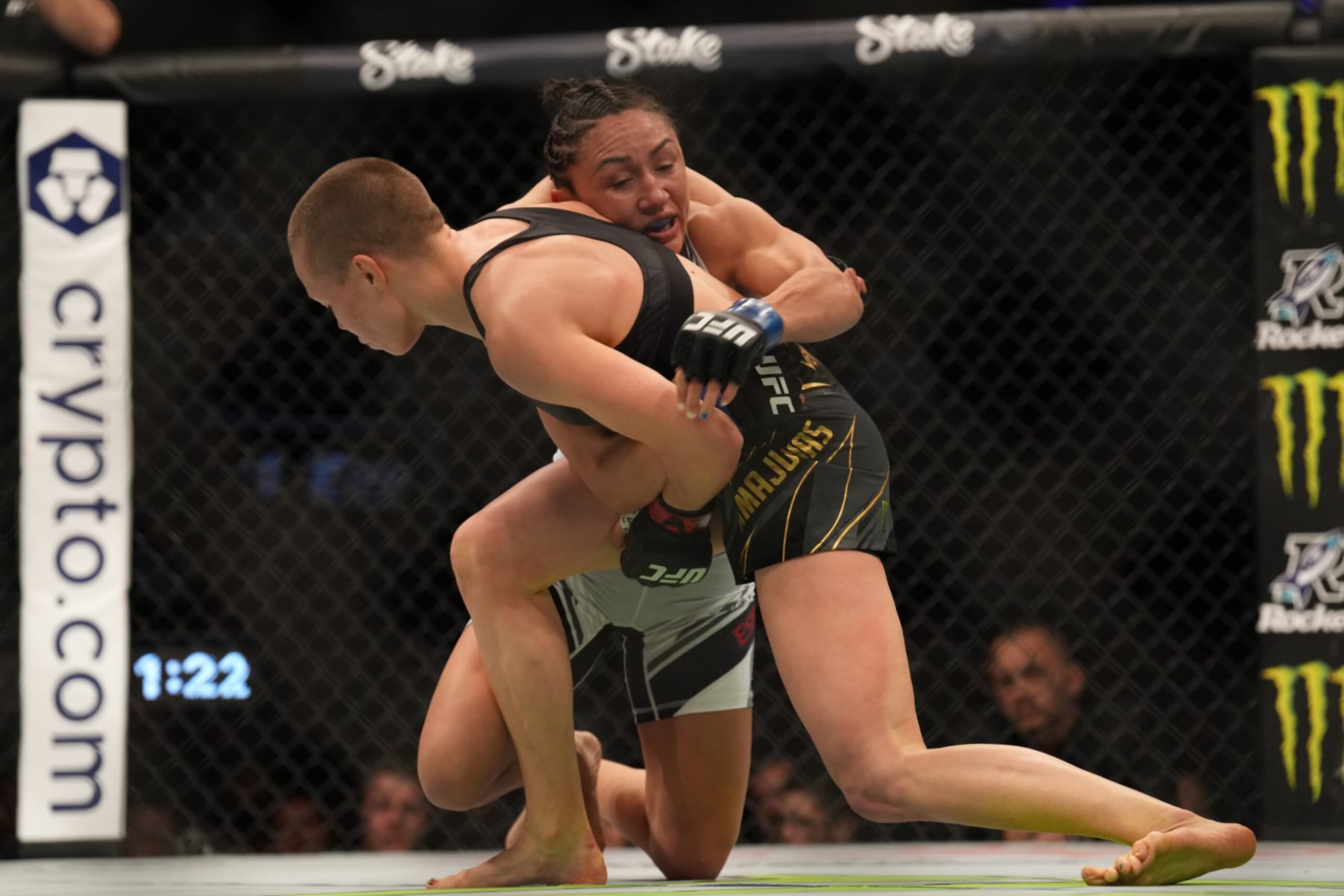 Carla Esparza's wrestling was key to winning the title. 