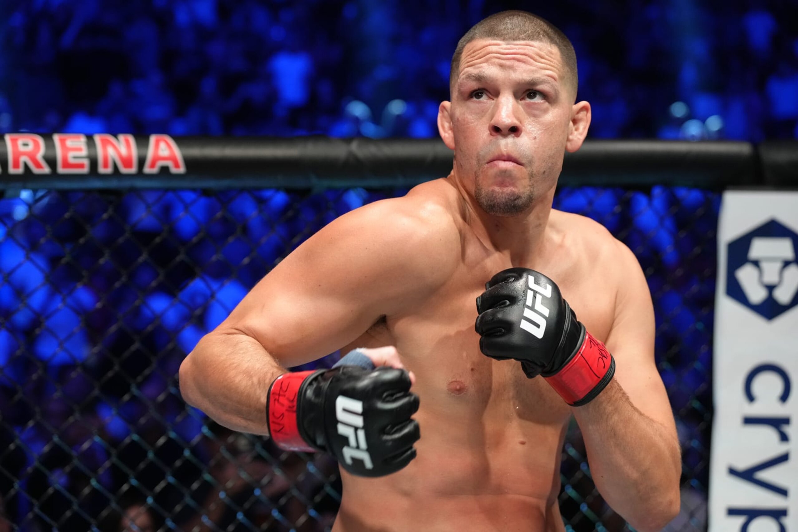 LAS VEGAS, NEVADA - SEPTEMBER 10: Nate Diaz prepares to fight Tony Ferguson in a welterweight fight during the UFC 279 event at T-Mobile Arena on September 10, 2022 in Las Vegas, Nevada. (Photo by Jeff Bottari/Zuffa LLC) LAS VEGAS, NEVADA - SEPTEMBER 10: Nate Diaz prepares to fight Tony Ferguson in a welterweight fight during the UFC 279 event at T-Mobile Arena on September 10, 2022 in Las Vegas, Nevada. (Photo by Jeff Bottari/Zuffa LLC)