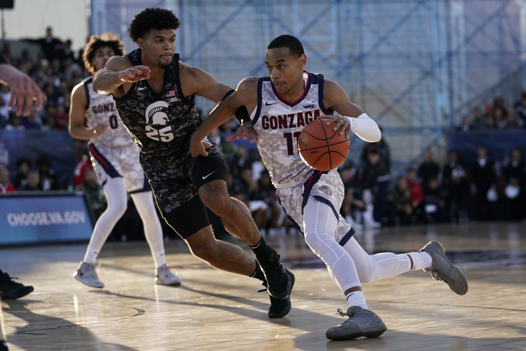 Gonzaga starting point guard Nolan Hickman has three assists and eight turnovers in his last two games