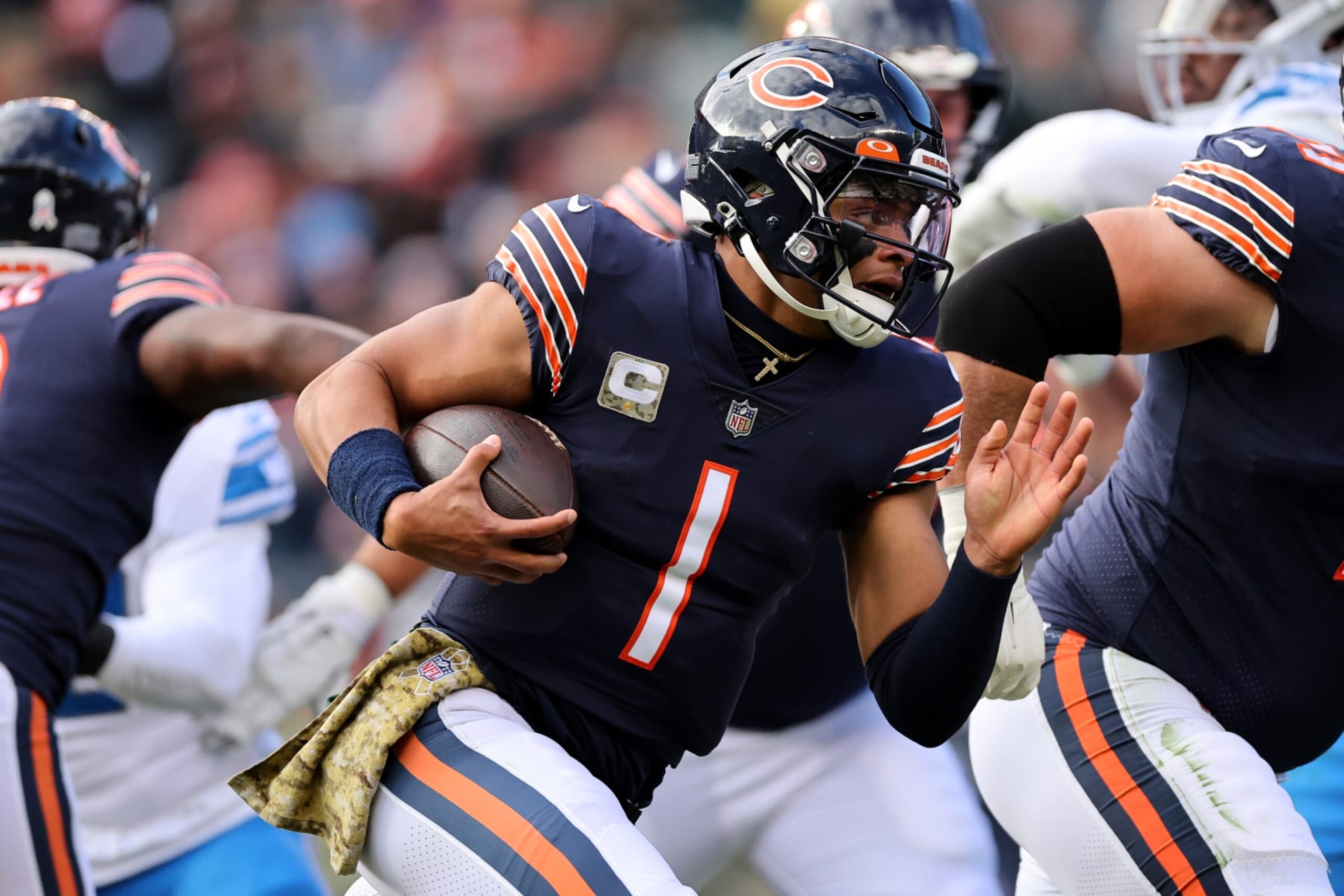Help is on the way for Justin Fields and the Chicago Bears through the 2023 NFL draft. Help is on the way for Justin Fields and the Chicago Bears through the 2023 NFL draft.