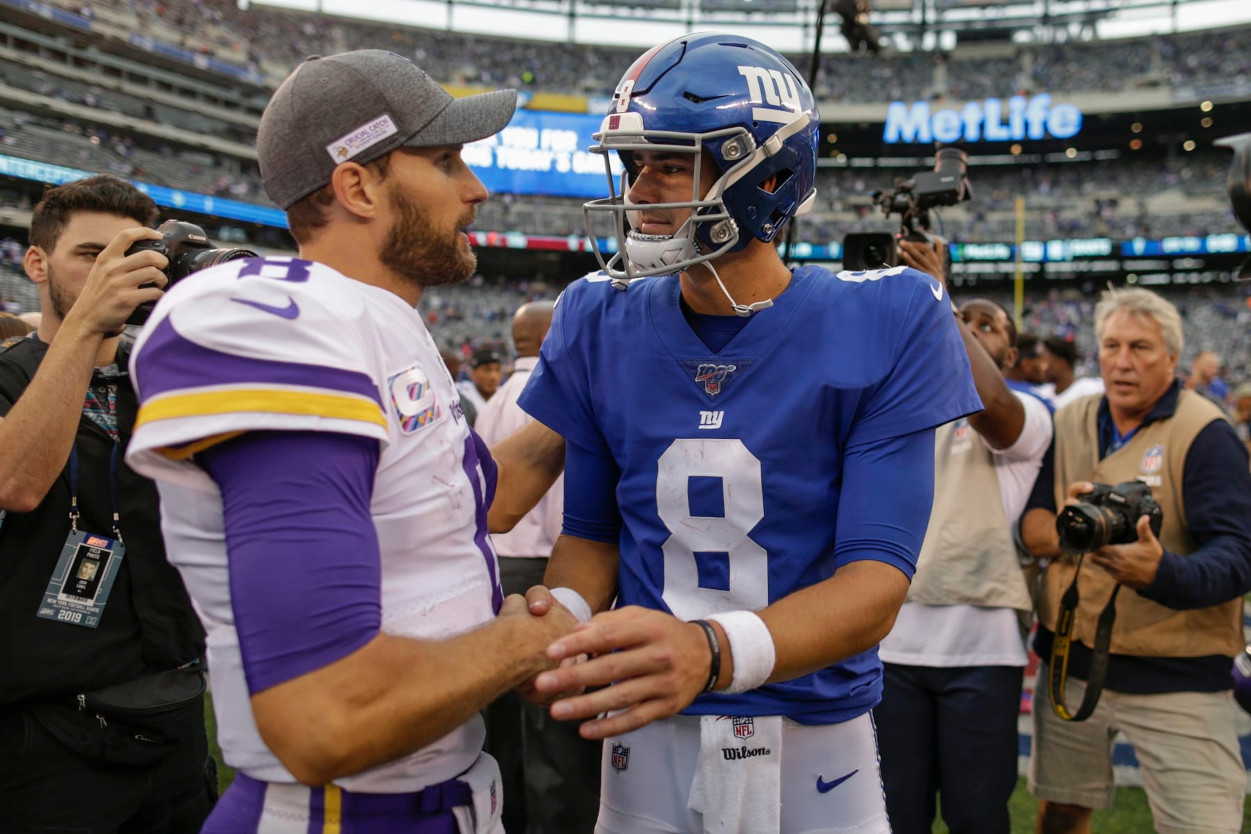 Kirk Cousins and Daniel Jones