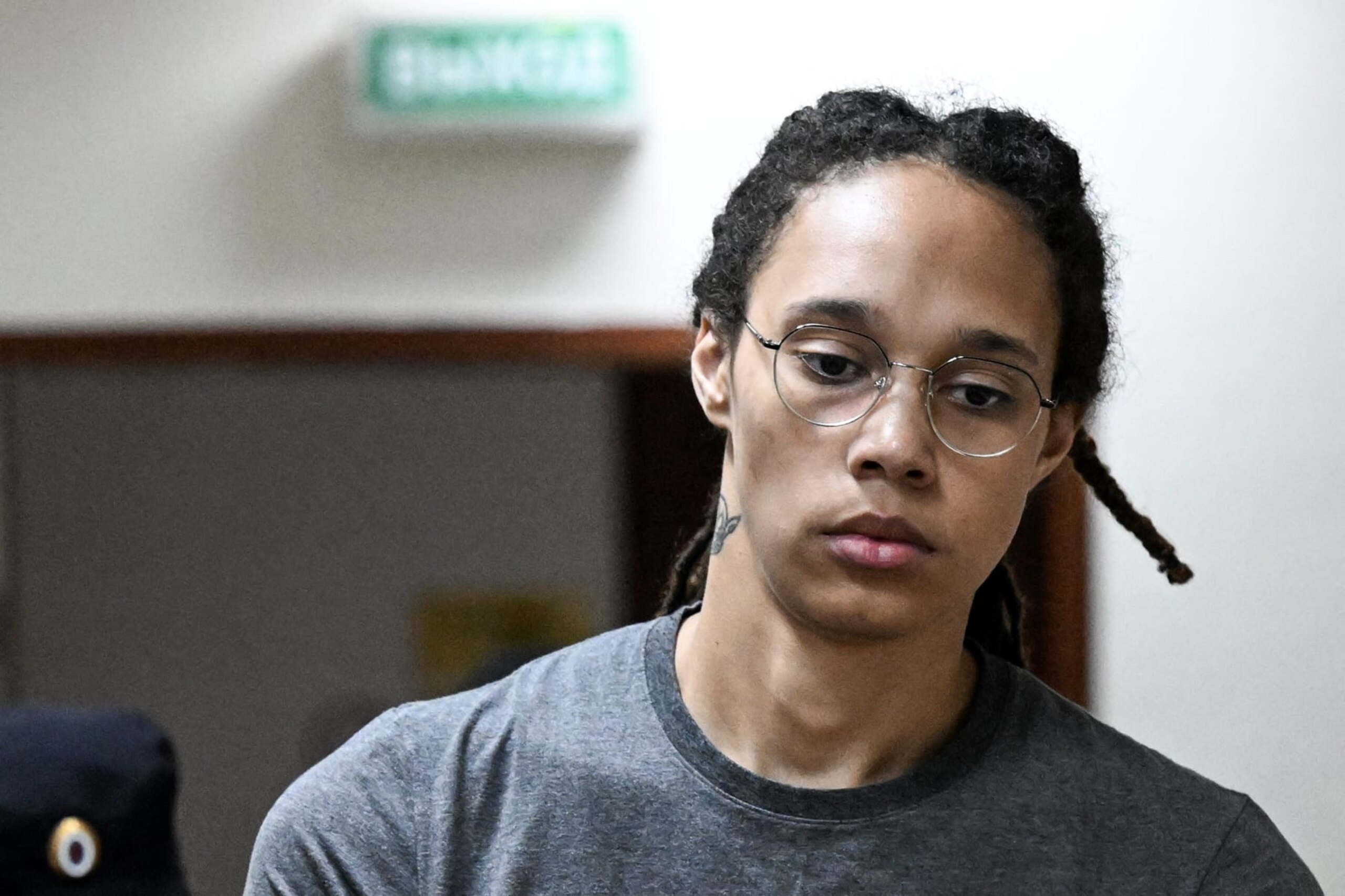 US' Women's National Basketball Association (WNBA) basketball player Brittney Griner, who was detained at Moscow's Sheremetyevo airport and later charged with illegal possession of cannabis, arrives to a hearing at the Khimki Court, outside Moscow on August 4, 2022. - Lawyers for US basketball star Brittney Griner, who is standing trial in Russia on drug charges, said on July 26, 2022 they hoped she would receive a "lenient" sentence. (Photo by Kirill KUDRYAVTSEV / AFP) (Photo by KIRILL KUDRYAVTSEV/AFP via Getty Images) US' Women's National Basketball Association (WNBA) basketball player Brittney Griner, who was detained at Moscow's Sheremetyevo airport and later charged with illegal possession of cannabis, arrives to a hearing at the Khimki Court, outside Moscow on August 4, 2022. - Lawyers for US basketball star Brittney Griner, who is standing trial in Russia on drug charges, said on July 26, 2022 they hoped she would receive a "lenient" sentence. (Photo by Kirill KUDRYAVTSEV / AFP) (Photo by KIRILL KUDRYAVTSEV/AFP via Getty Images)