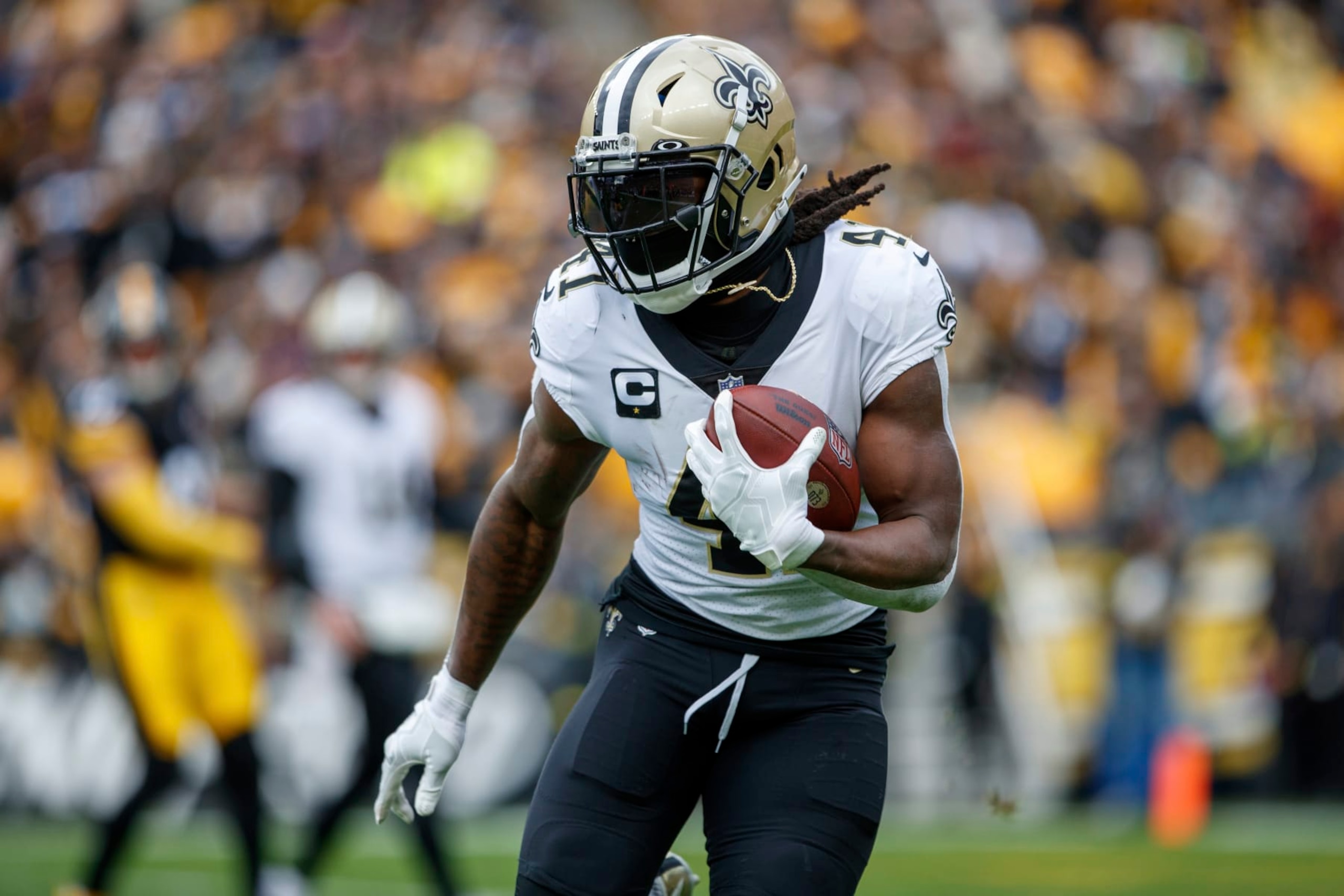 The Saints still have some firepower thanks to Alvin Kamara. The Saints still have some firepower thanks to Alvin Kamara.