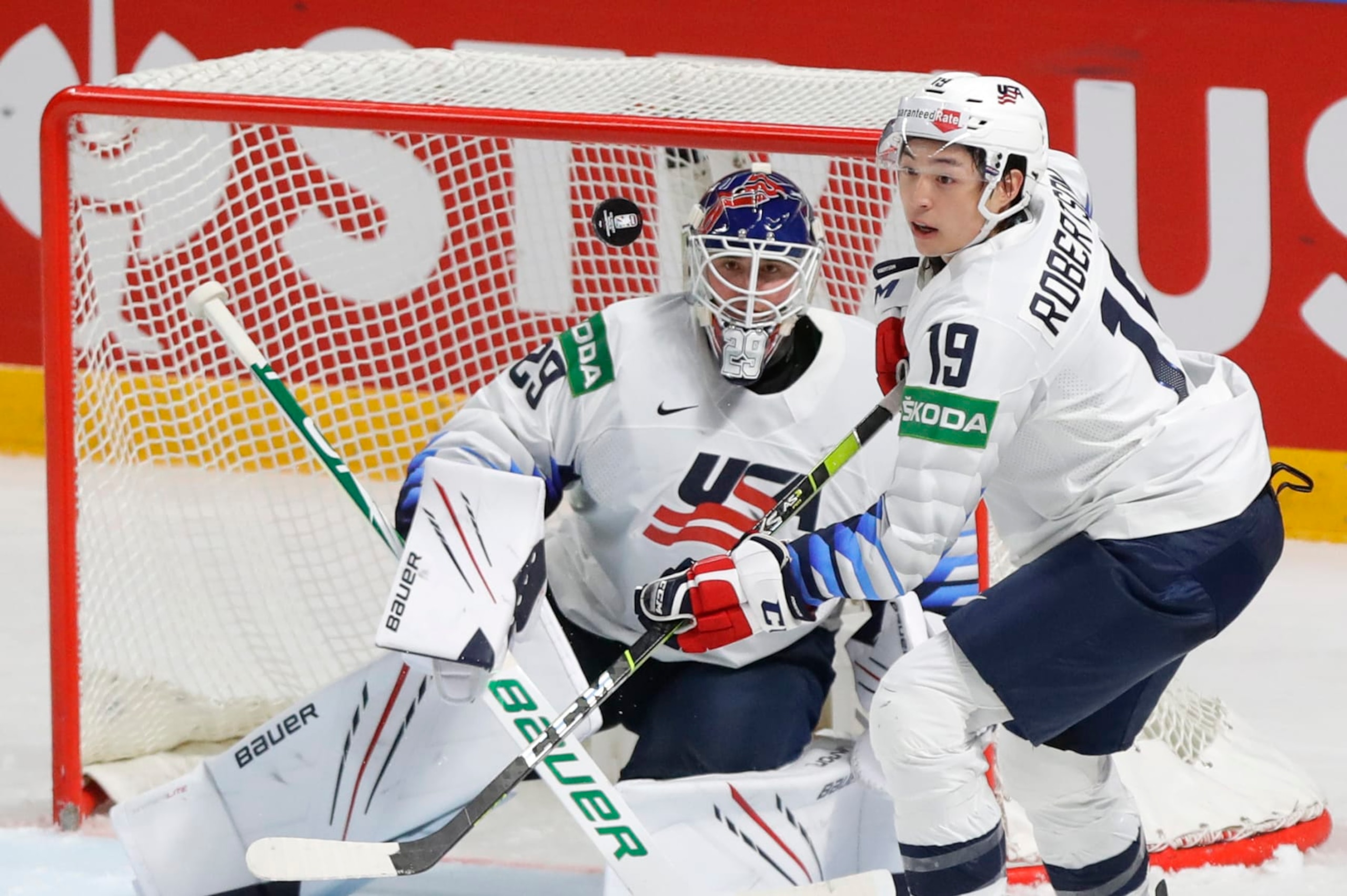 The Stars' Jake Oettinger could be between the pipes for Team USA in 2025. The Stars' Jake Oettinger could be between the pipes for Team USA in 2025.