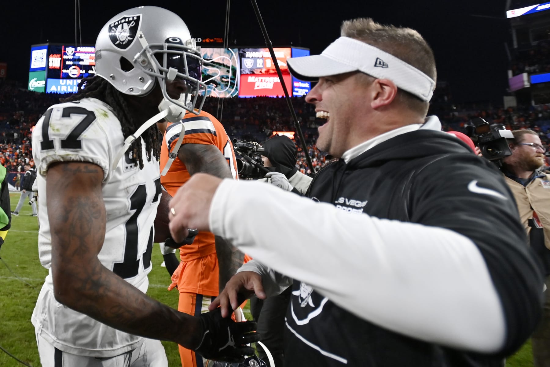 Davante Adams (left) and Josh McDaniels (right)