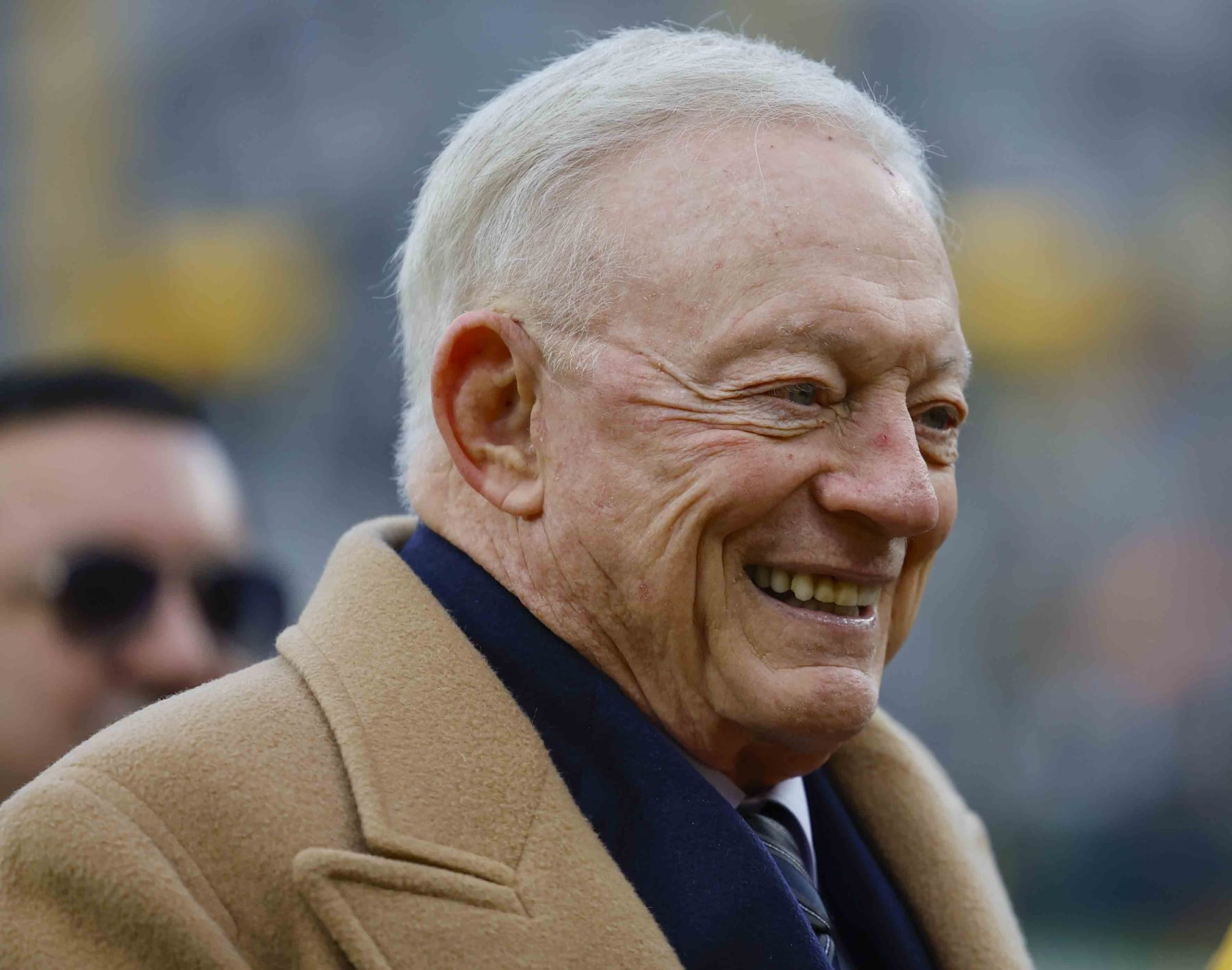 Dallas Cowboys owner Jerry Jones before their NFL game against the Green Bay Packers Sunday, Nov. 13, 2022, in Green Bay, Wis. (AP Photo/Jeffrey Phelps)