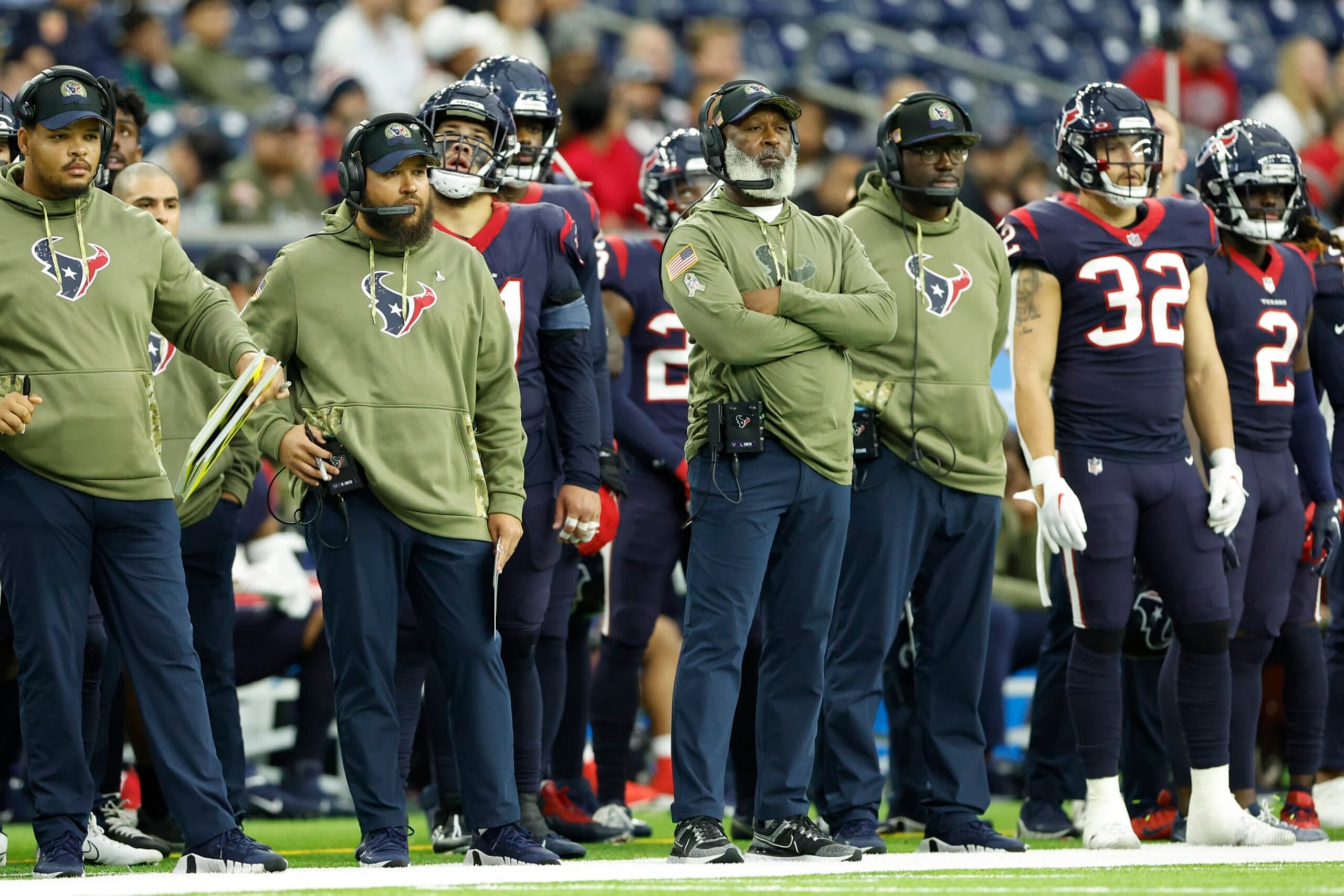 Houston Texans head coach Lovie Smith watches from the sideline during an NFL game against the Washington Commanders on Sunday, November 20, 2022, in Houston. (AP Photo/Matt Patterson) Houston Texans head coach Lovie Smith watches from the sideline during an NFL game against the Washington Commanders on Sunday, November 20, 2022, in Houston. (AP Photo/Matt Patterson)