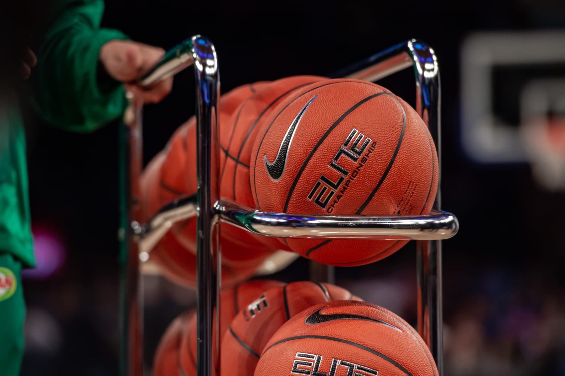 NEW YORK, NY - MARCH 11: General view of game basketballs during the second half of the Big East tournament first round game between the DePaul Blue Demons and Xavier Musketeers on March 11, 2020 at Madison Square Garden in New York, NY (Photo by John Jones/Icon Sportswire via Getty Images)