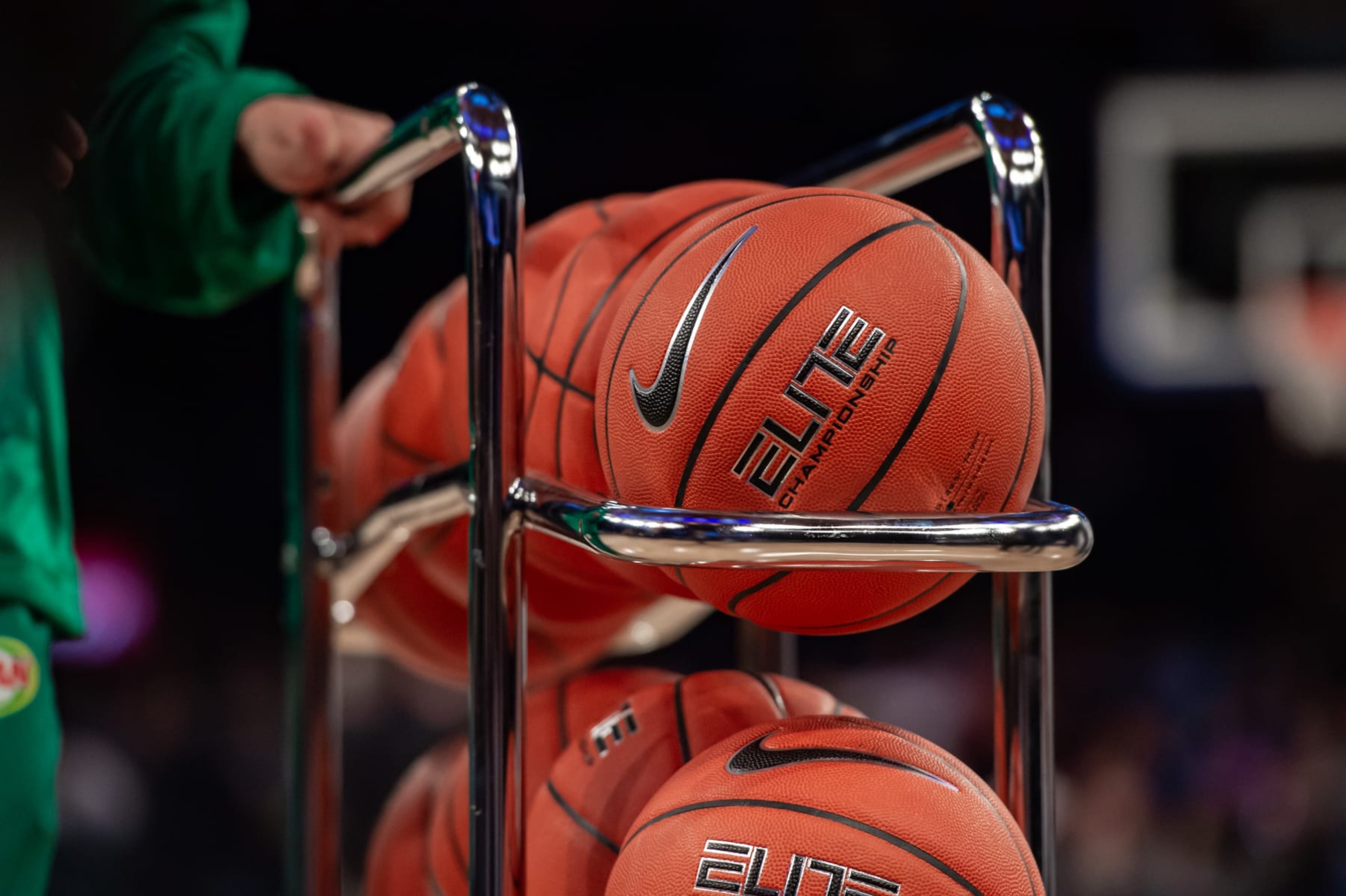 NEW YORK, NY - MARCH 11: General view of game basketballs during the second half of the Big East tournament first round game between the DePaul Blue Demons and Xavier Musketeers on March 11, 2020 at Madison Square Garden in New York, NY (Photo by John Jones/Icon Sportswire via Getty Images)
