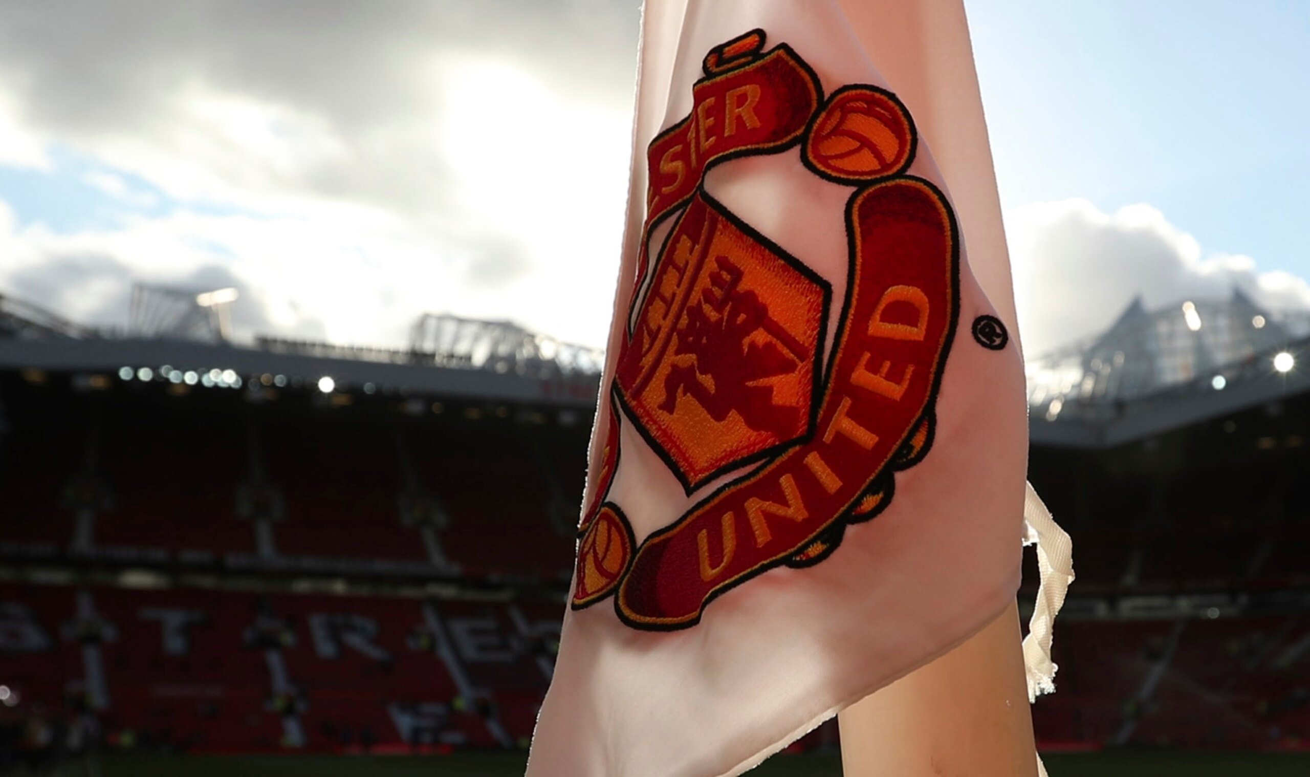 A corner flag with the logo of the Manchester United soccer team on it as the pitch is warted ahead of the English Premier League soccer match between Manchester United and Leicester City at Old Trafford, in Manchester, England, Friday, Aug. 10, 2018. (AP Photo/Jon Super) A corner flag with the logo of the Manchester United soccer team on it as the pitch is warted ahead of the English Premier League soccer match between Manchester United and Leicester City at Old Trafford, in Manchester, England, Friday, Aug. 10, 2018. (AP Photo/Jon Super)
