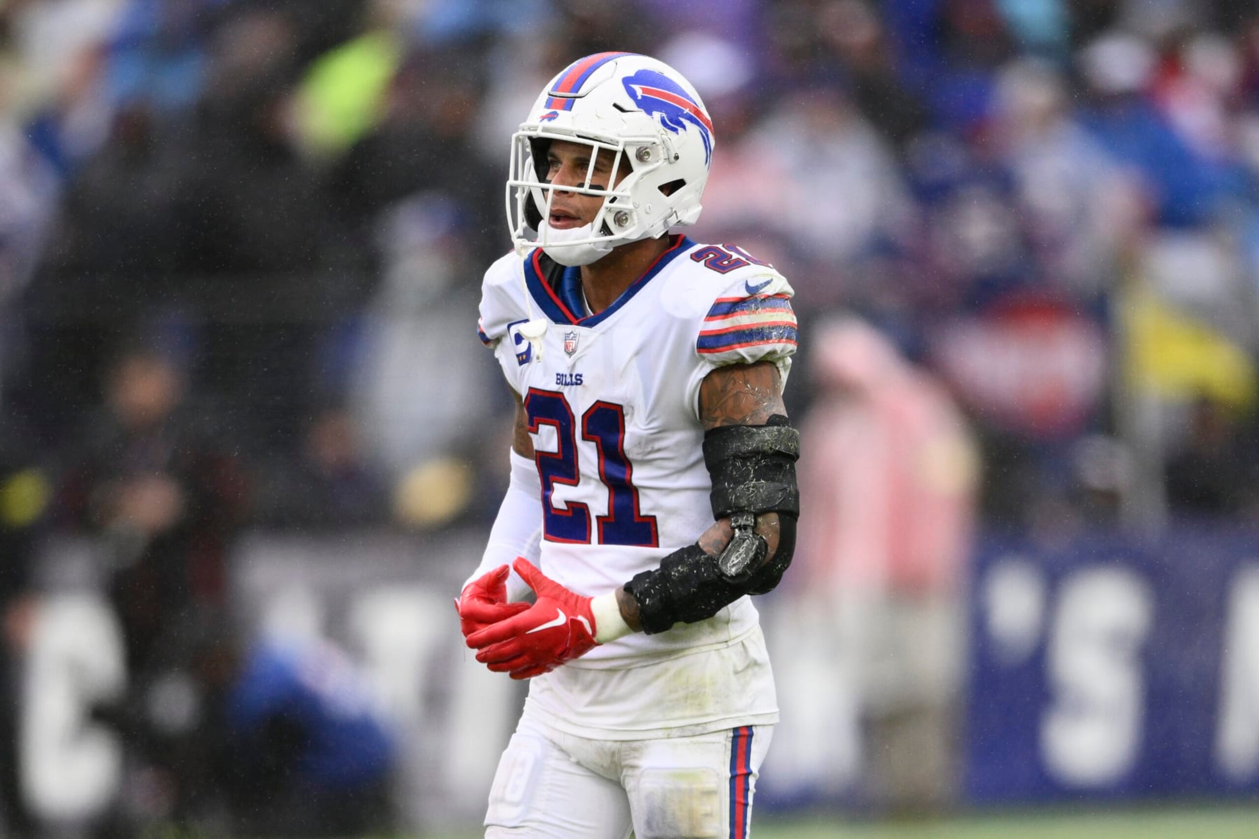 Safety Jordan Poyer is going to need to lead a secondary relying on a lot of young players. Safety Jordan Poyer is going to need to lead a secondary relying on a lot of young players.