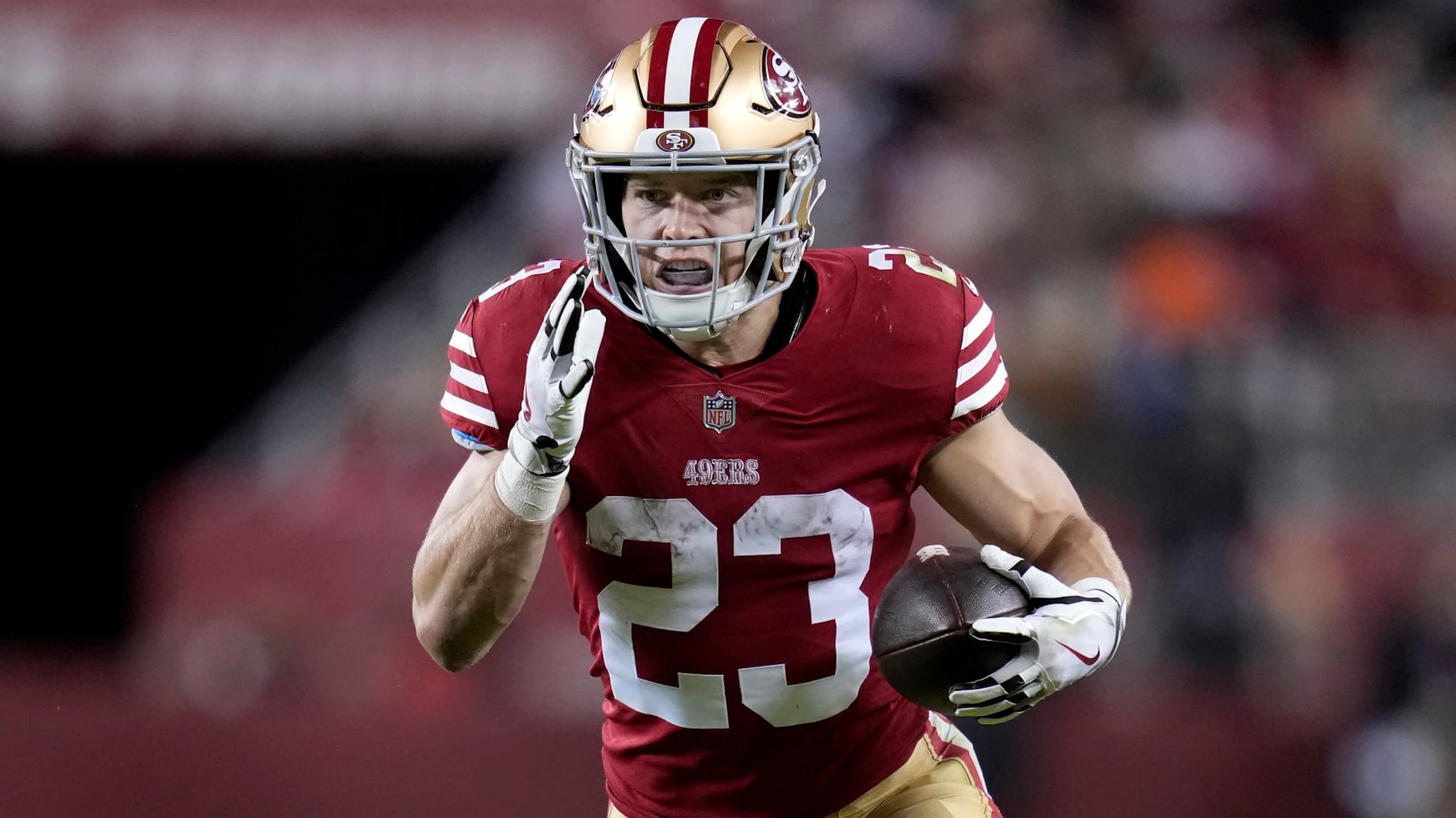 Christian McCaffrey has been a difference-maker for the 49ers. Christian McCaffrey has been a difference-maker for the 49ers.