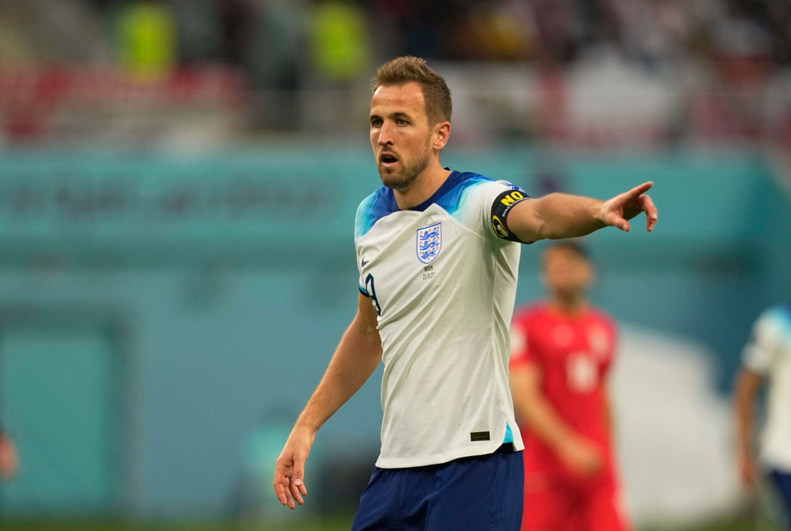 DOHA, QATAR - NOVEMBER 21: Harry Kane looks on during the FIFA World Cup Qatar 2022 Group B match between England and IR Iran at Khalifa International Stadium on November 21, 2022 in Doha, Qatar. (Photo by Ulrik Pedersen/DeFodi Images via Getty Images) DOHA, QATAR - NOVEMBER 21: Harry Kane looks on during the FIFA World Cup Qatar 2022 Group B match between England and IR Iran at Khalifa International Stadium on November 21, 2022 in Doha, Qatar. (Photo by Ulrik Pedersen/DeFodi Images via Getty Images)