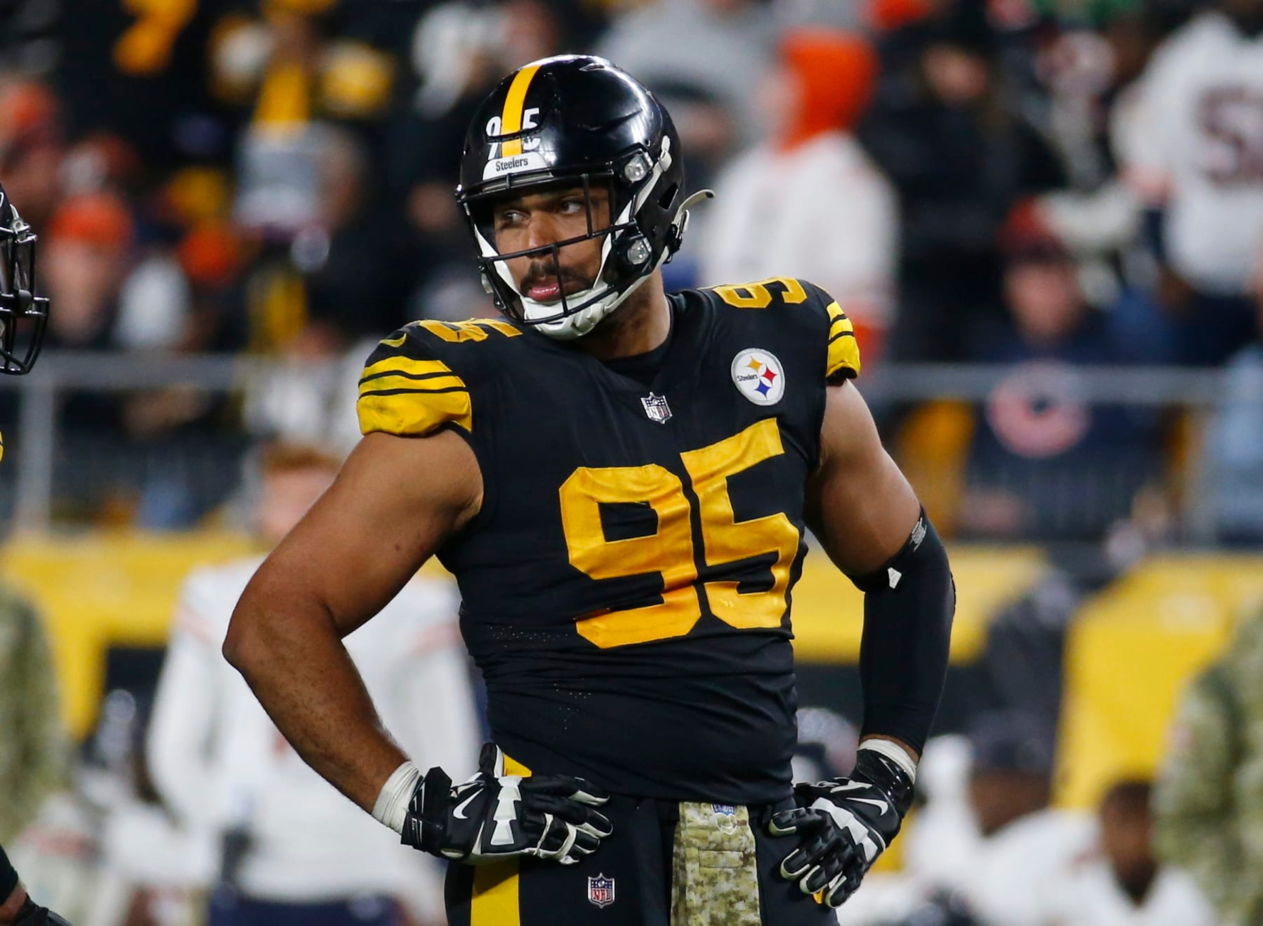 PITTSBURGH, PA - NOVEMBER 08: Chris Wormley #95 of the Pittsburgh Steelers in action on against the Chicago Bears on November 8, 2021 at Heinz Field in Pittsburgh, Pennsylvania. (Photo by Justin K. Aller/Getty Images) PITTSBURGH, PA - NOVEMBER 08: Chris Wormley #95 of the Pittsburgh Steelers in action on against the Chicago Bears on November 8, 2021 at Heinz Field in Pittsburgh, Pennsylvania. (Photo by Justin K. Aller/Getty Images)