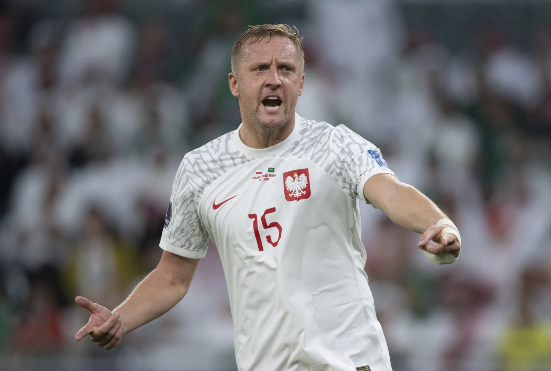 AL RAYYAN, QATAR - NOVEMBER 26: Kamil Glik of Poland in action during the FIFA World Cup Qatar 2022 Group C match between Poland and Saudi Arabia at Education City Stadium on November 26, 2022 in Al Rayyan, Qatar. (Photo by Visionhaus/Getty Images)