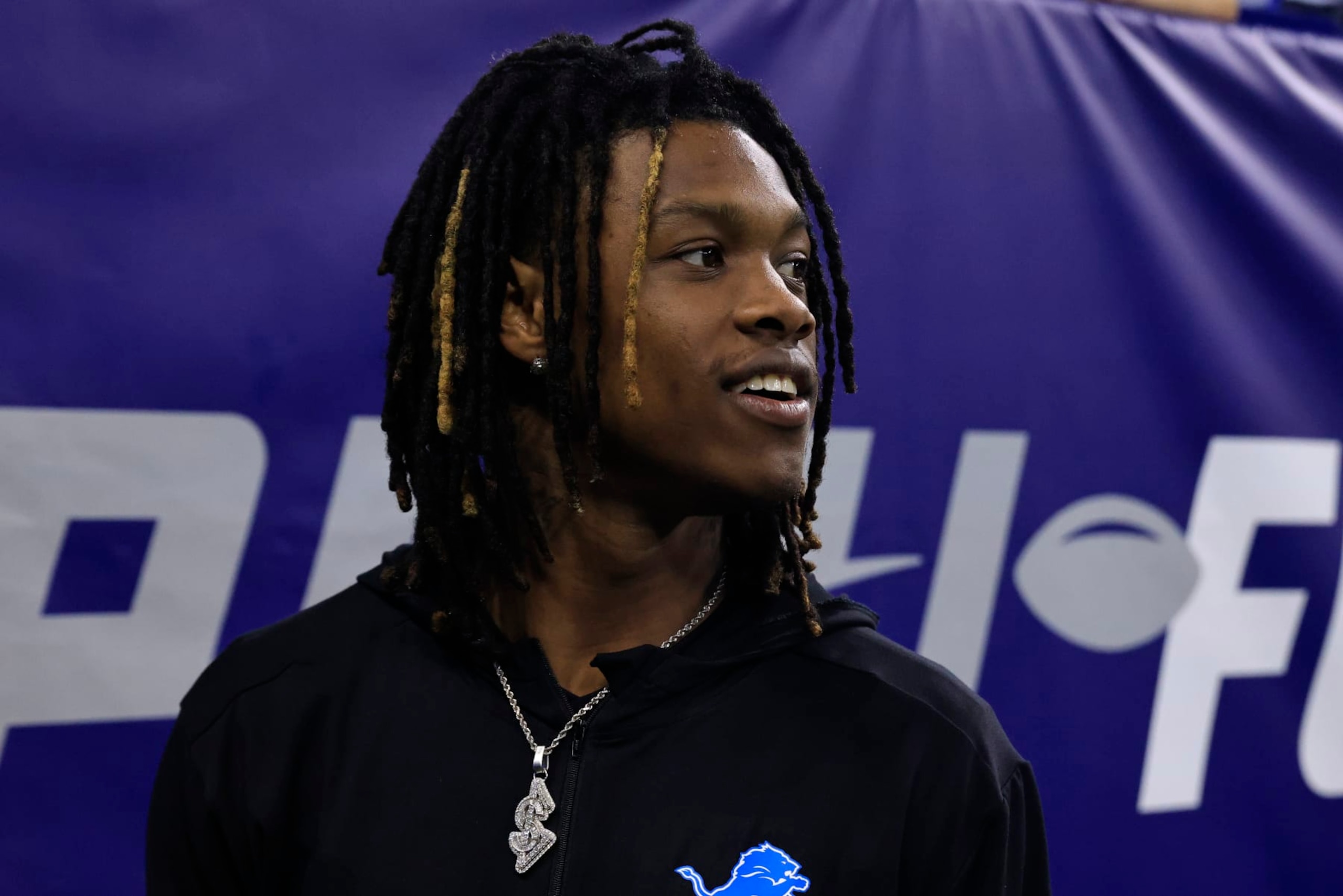 INDIANAPOLIS, INDIANA - AUGUST 20: Jameson Williams #9 of the Detroit Lions walks off the field after the preseason game against the Indianapolis Colts at Lucas Oil Stadium on August 20, 2022 in Indianapolis, Indiana. (Photo by Justin Casterline/Getty Images)