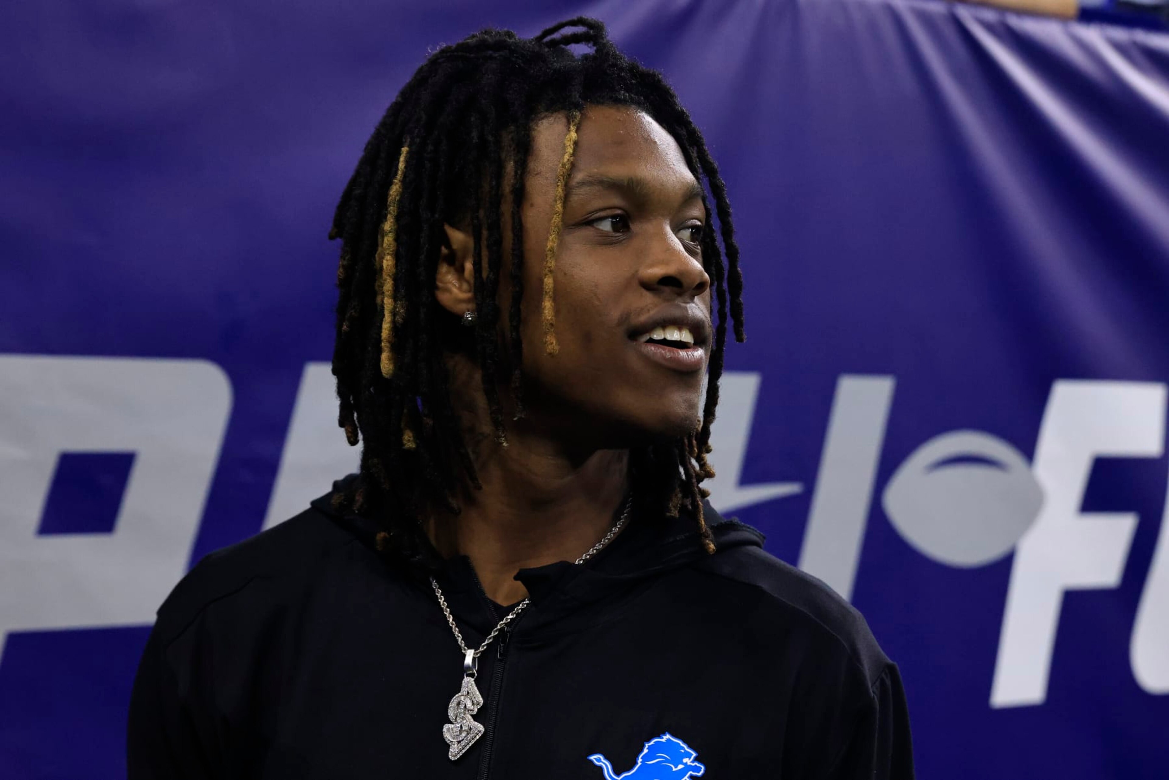 INDIANAPOLIS, INDIANA - AUGUST 20: Jameson Williams #9 of the Detroit Lions walks off the field after the preseason game against the Indianapolis Colts at Lucas Oil Stadium on August 20, 2022 in Indianapolis, Indiana. (Photo by Justin Casterline/Getty Images)