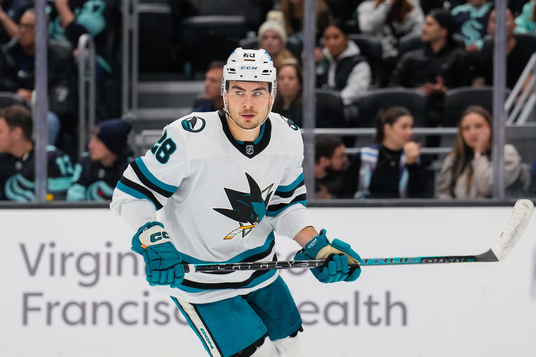 San Jose Sharks winger Timo Meier.