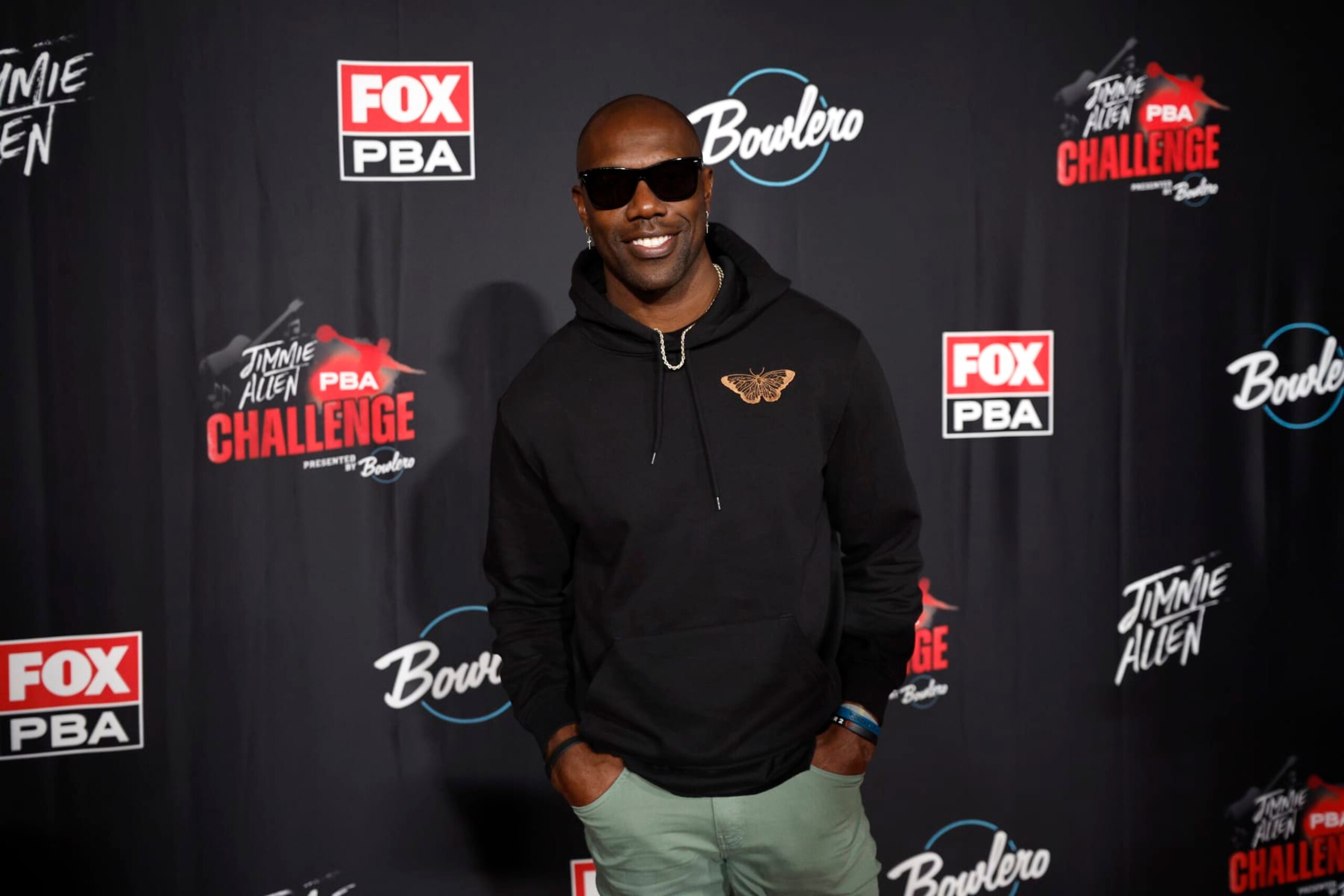 MATTHEWS, NORTH CAROLINA - OCTOBER 05: NFL Hall of Famer Terrell Owens attends the Jimmie Allen PBA Challenge presented by Bowlero at Bowlero Matthews on October 05, 2022 in Matthews, North Carolina. (Photo by Jared C. Tilton/Getty Images for PBABowleroCorp )
