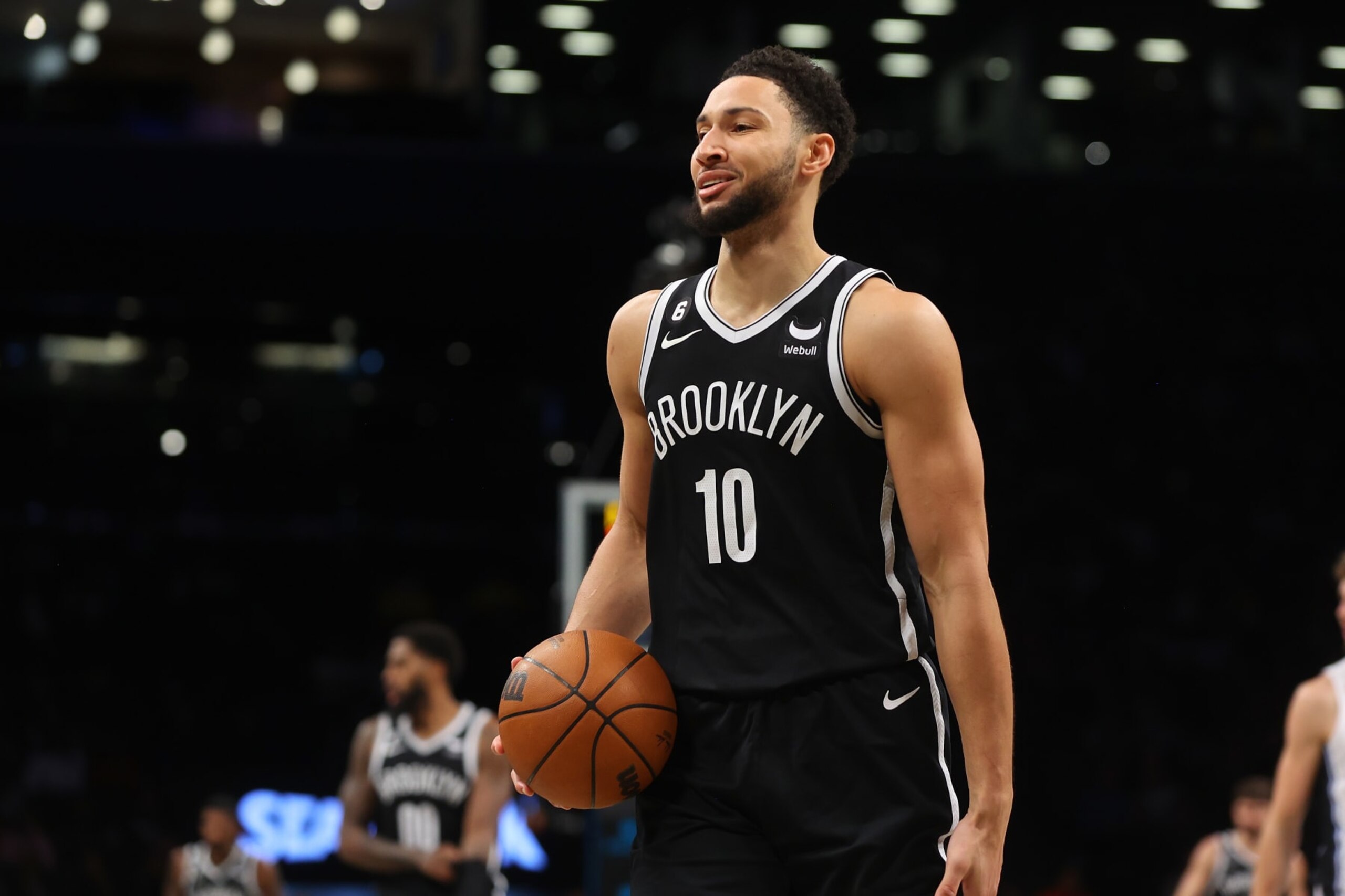 NEW YORK, NEW YORK - NOVEMBER 28: Ben Simmons #10 of the Brooklyn Nets in action against the Orlando Magic at Barclays Center on November 28, 2022 in New York City. NOTE TO USER: User expressly acknowledges and agrees that, by downloading and or using this Photograph, user is consenting to the terms and conditions of the Getty Images License Agreement. Brooklyn Nets defeated the Orlando Magic 109-102. (Photo by Mike Stobe/Getty Images)