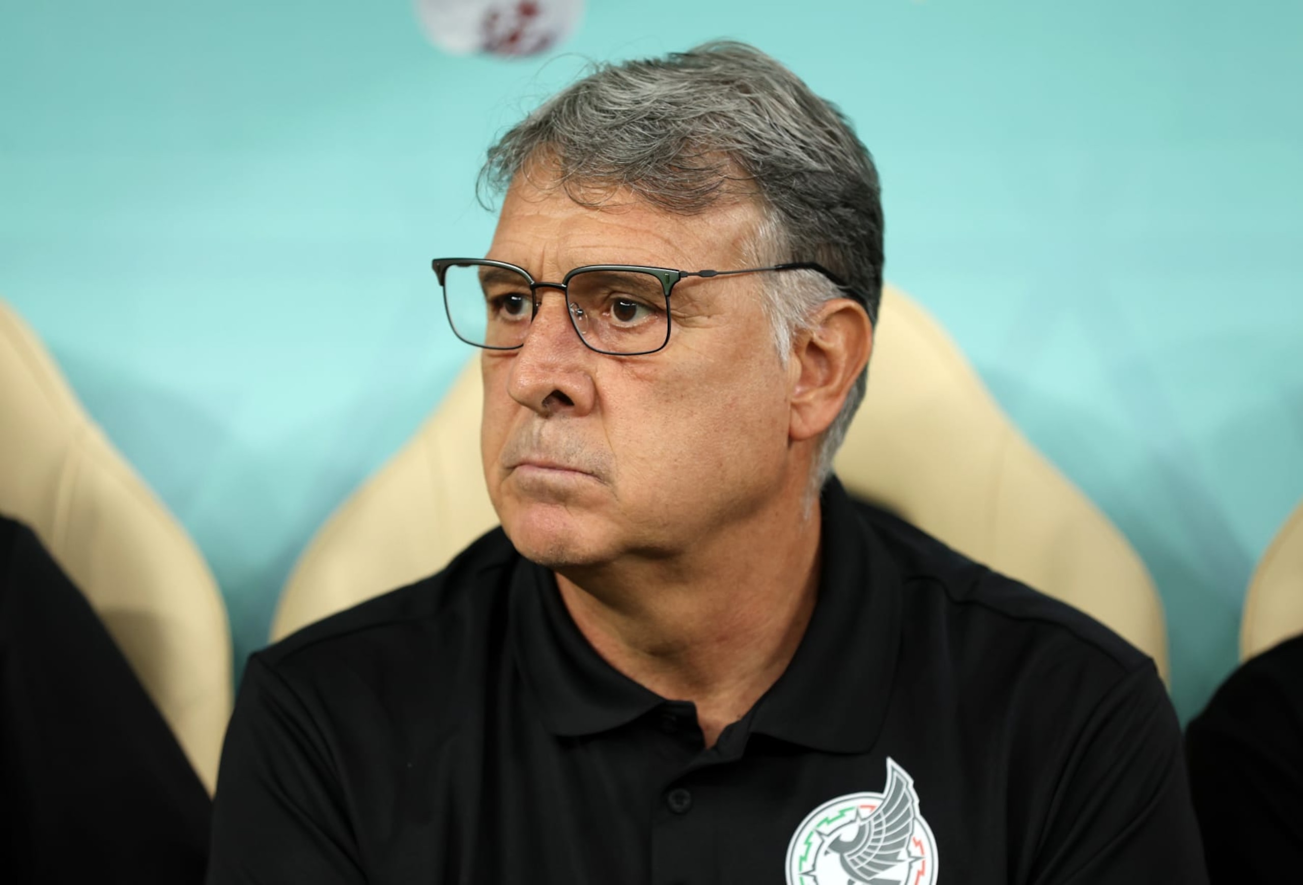 LUSAIL CITY, QATAR - NOVEMBER 30: Gerardo Martino, Head Coach of Mexico, looks on prior to the FIFA World Cup Qatar 2022 Group C match between Saudi Arabia and Mexico at Lusail Stadium on November 30, 2022 in Lusail City, Qatar. (Photo by Patrick Smith - FIFA/FIFA via Getty Images)