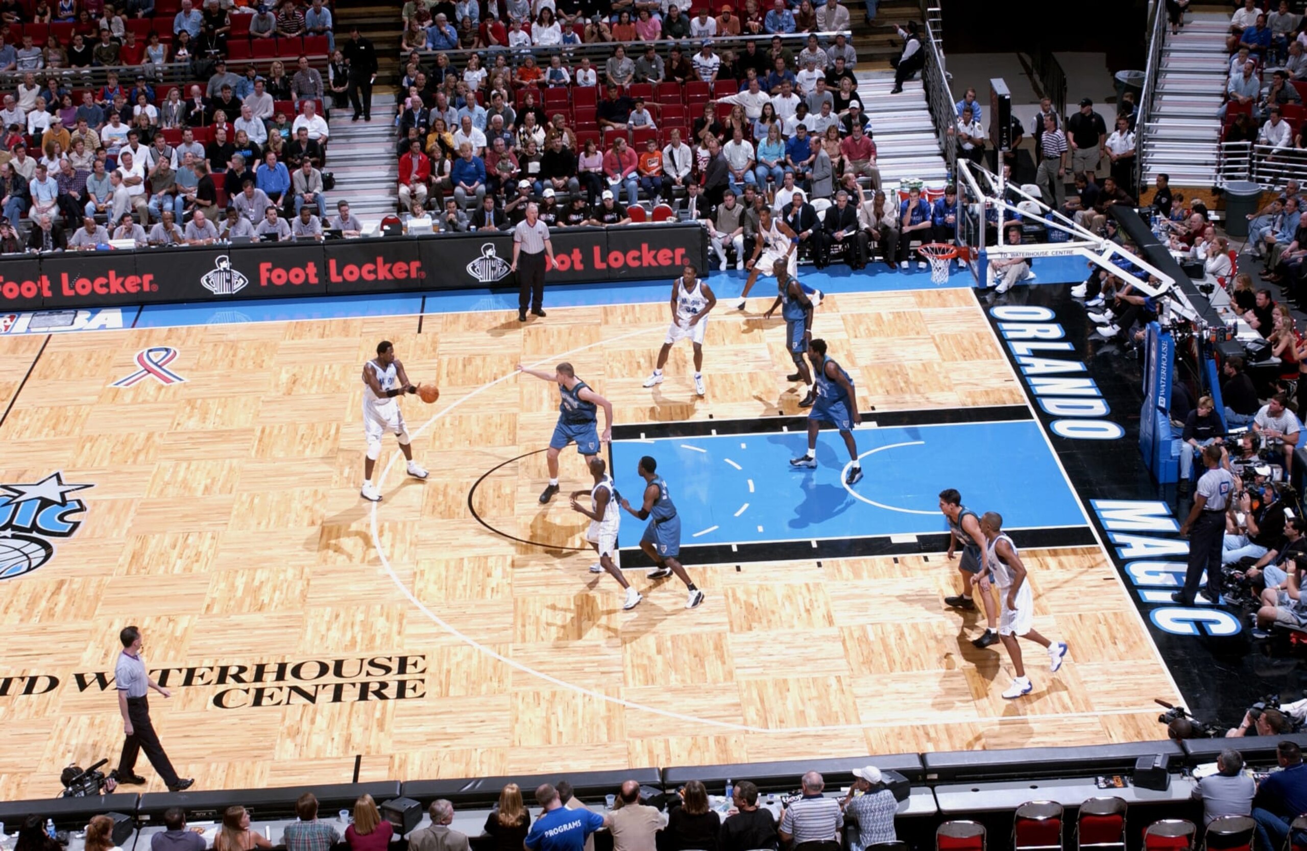 21 Nov 2001: An example of zone defense played by the Minnesota Timberwolves against the Orlando Magic during the NBA game at the TD Waterhouse Center in Orlando, Florida. DIGITAL IMAGE. NOTE TO USER: User expressly acknowledges and agrees that, by downloading and/or using this Photograph, User is consenting to the terms and conditions of the Getty Images License Agreement. Mandatory copyright notice: Copyright 2001 NBAE Mandatory Credit: Gary Bassing/NBAE/Getty Images 21 Nov 2001: An example of zone defense played by the Minnesota Timberwolves against the Orlando Magic during the NBA game at the TD Waterhouse Center in Orlando, Florida. DIGITAL IMAGE. NOTE TO USER: User expressly acknowledges and agrees that, by downloading and/or using this Photograph, User is consenting to the terms and conditions of the Getty Images License Agreement. Mandatory copyright notice: Copyright 2001 NBAE Mandatory Credit: Gary Bassing/NBAE/Getty Images
