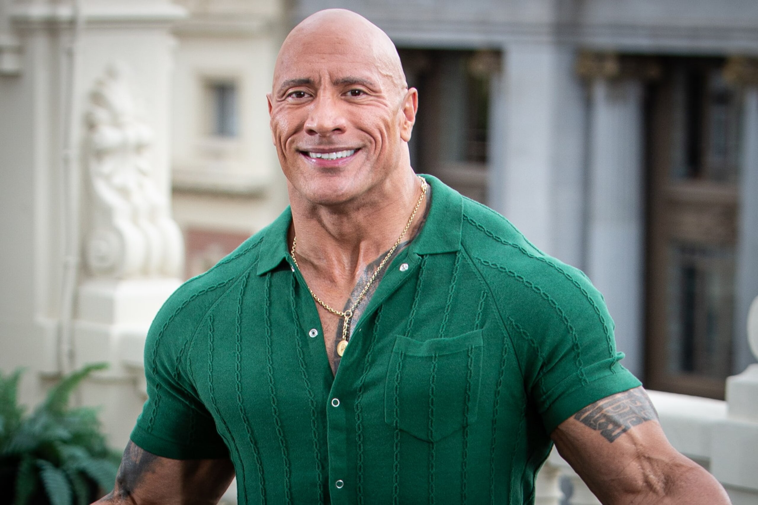 MADRID, SPAIN - OCTOBER 19: US actor Dwayne Johnson attends the "Black Adam" photocall at NH Collection Madrid Eurobuilding hotel on October 19, 2022 in Madrid, Spain. (Photo by Pablo Cuadra/WireImage) MADRID, SPAIN - OCTOBER 19: US actor Dwayne Johnson attends the "Black Adam" photocall at NH Collection Madrid Eurobuilding hotel on October 19, 2022 in Madrid, Spain. (Photo by Pablo Cuadra/WireImage)