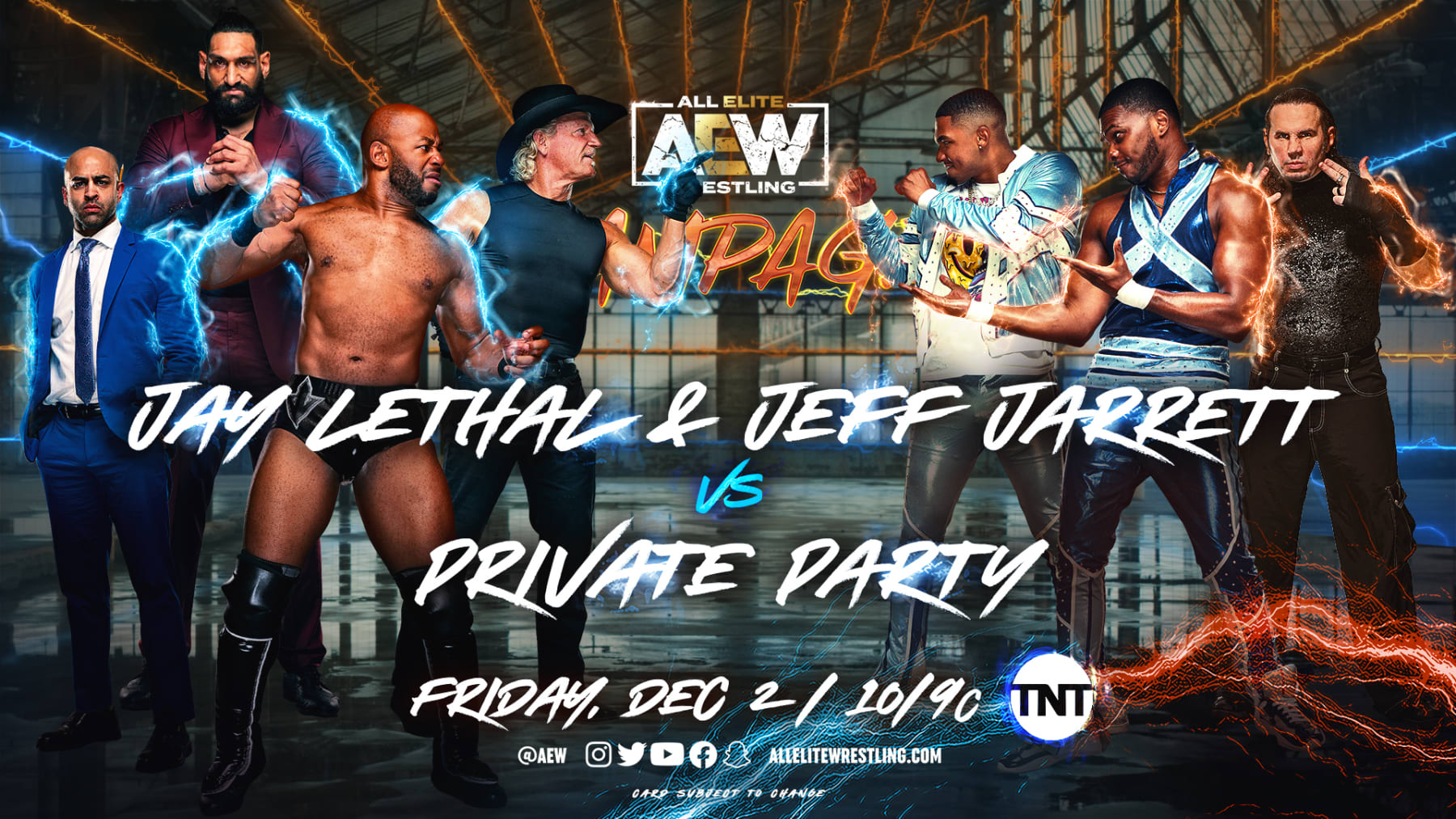 Jey Lethal, Jeff Jarrett and Private Party.