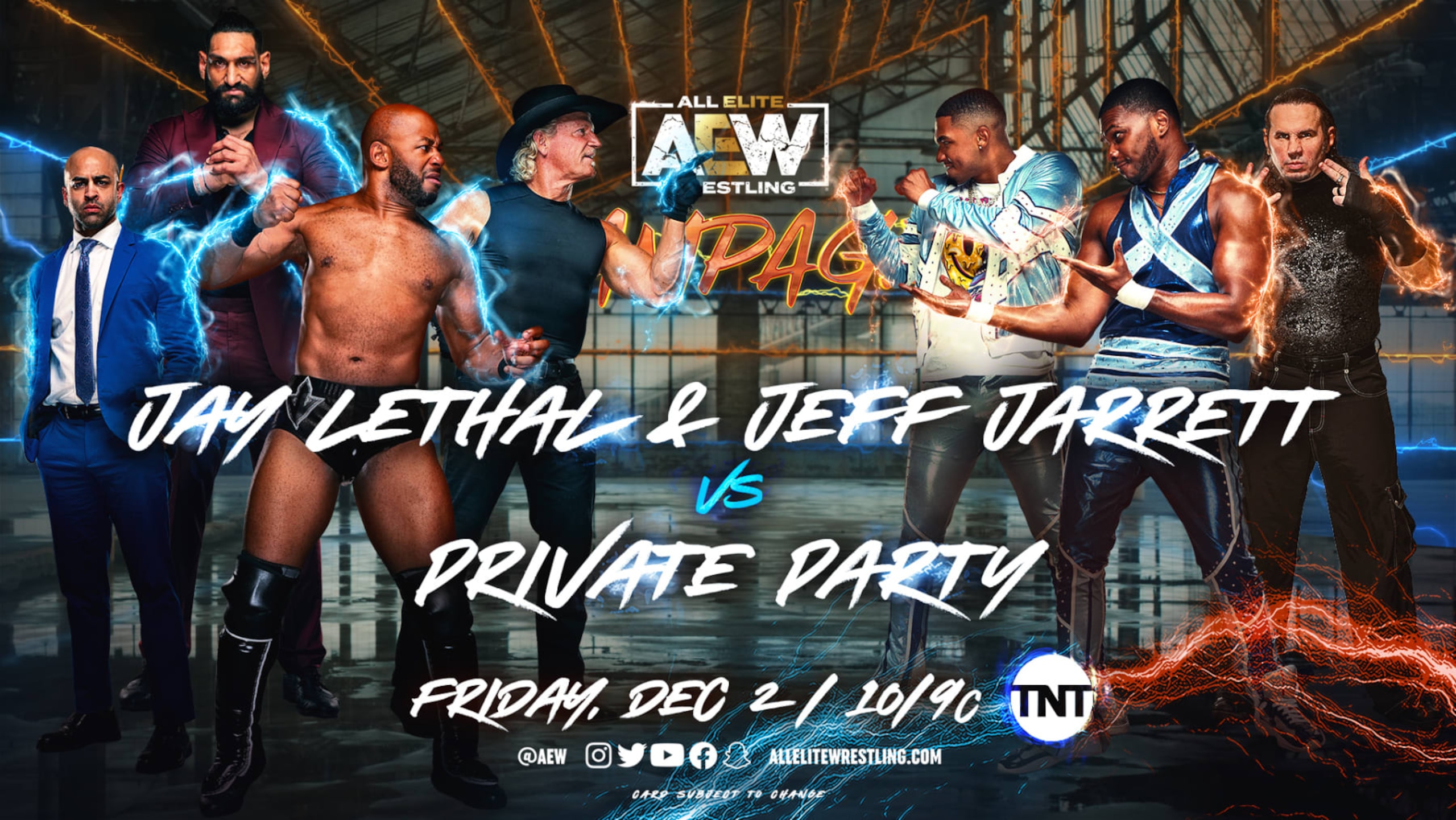 Jey Lethal, Jeff Jarrett and Private Party.