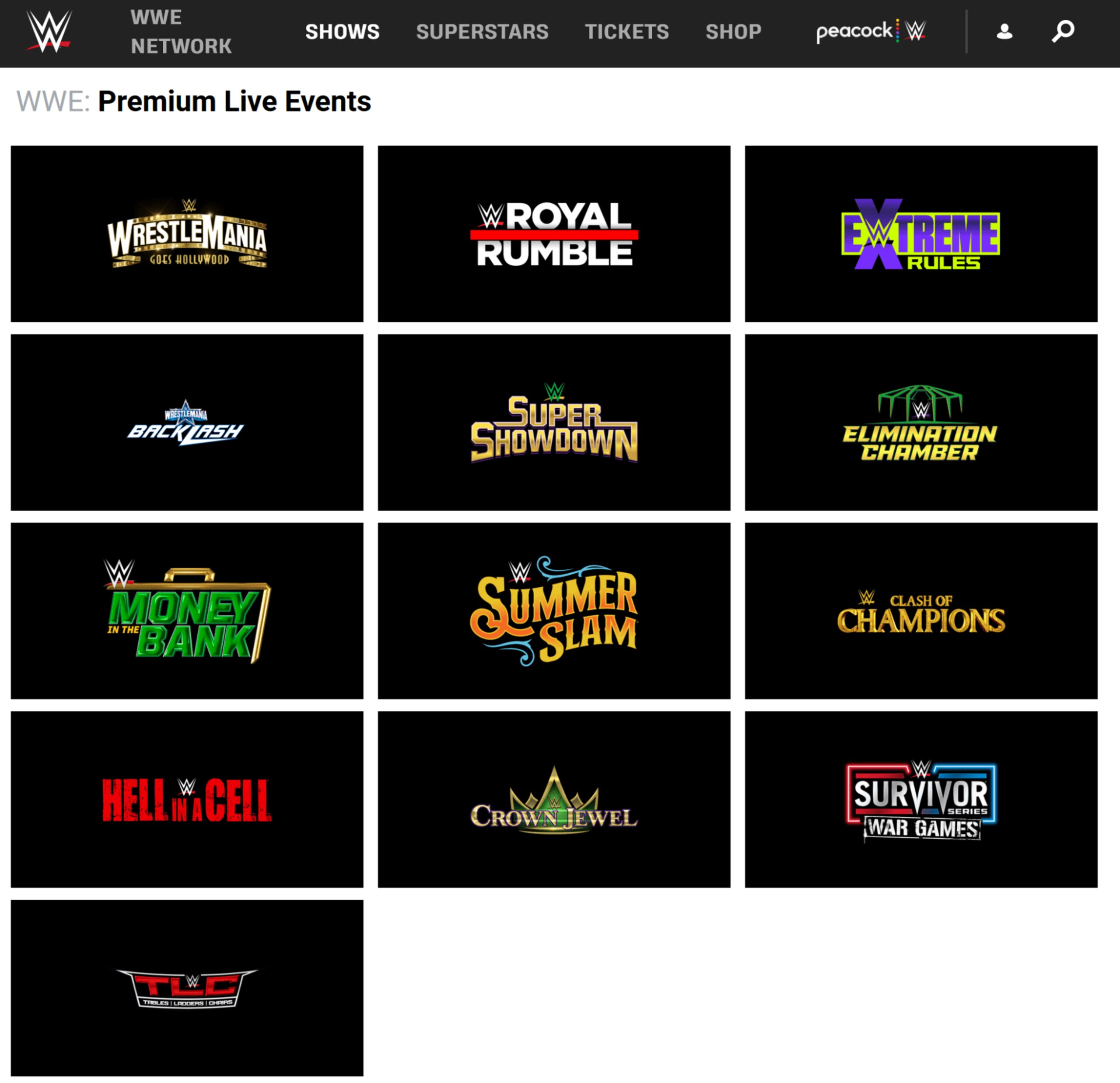 Super ShowDown, Clash of Champions and TLC didn't happen, but Day 1, Clash at the Castle and everything from NXT is missing. Why can't this multi-million dollar corporation fix these simple errors?