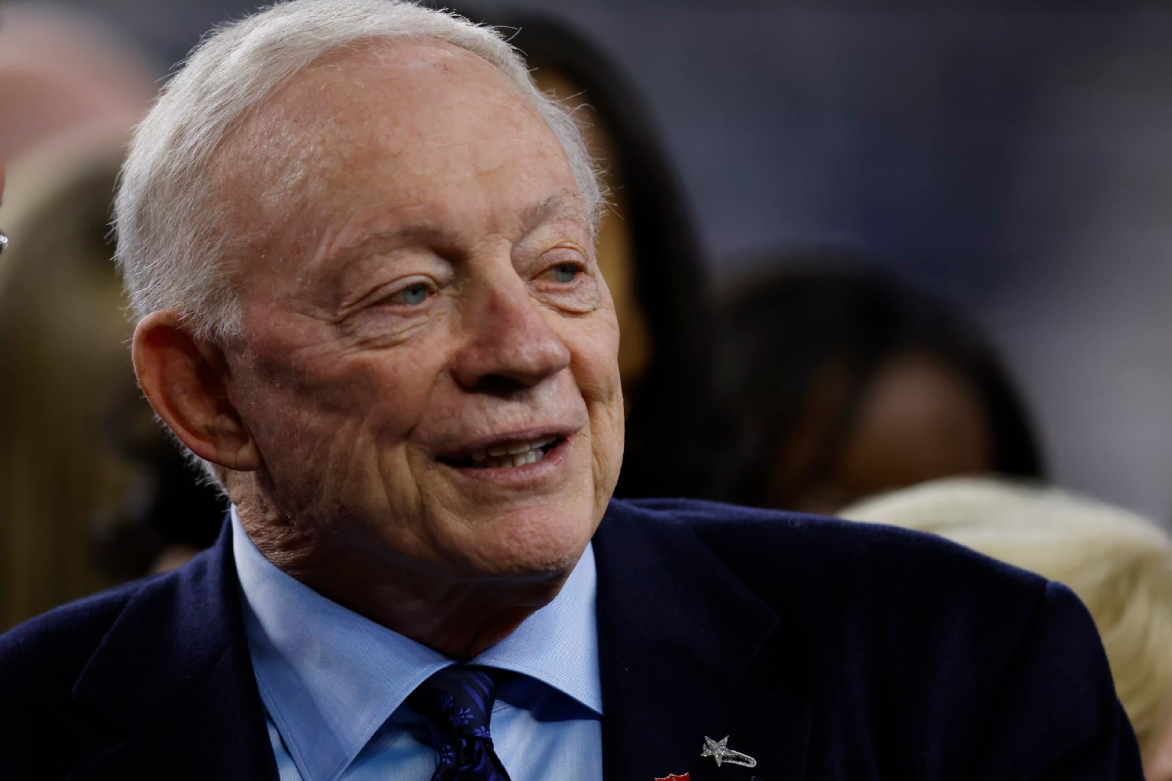 Jerry Jones watches before an NFL football game against the Indianapolis Colts, Sunday, Dec. 4, 2022, in Arlington, Texas. (AP Photo/Ron Jenkins) Jerry Jones watches before an NFL football game against the Indianapolis Colts, Sunday, Dec. 4, 2022, in Arlington, Texas. (AP Photo/Ron Jenkins)