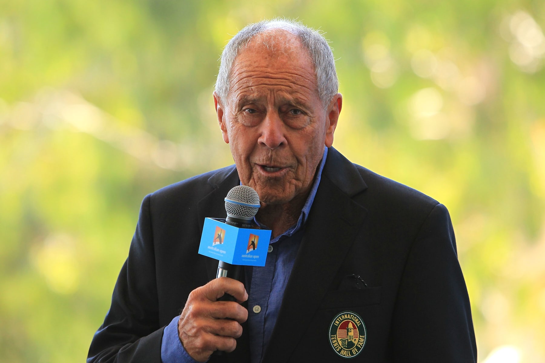 MELBOURNE, AUSTRALIA - JANUARY 16:  Tennis Coach Nick Bollettieri talks during the 2015 Australian Open Official Draw ahead of the 2015 Australian Open at Melbourne Park on January 16, 2015 in Melbourne, Australia.  (Photo by Graham Denholm/Getty Images)