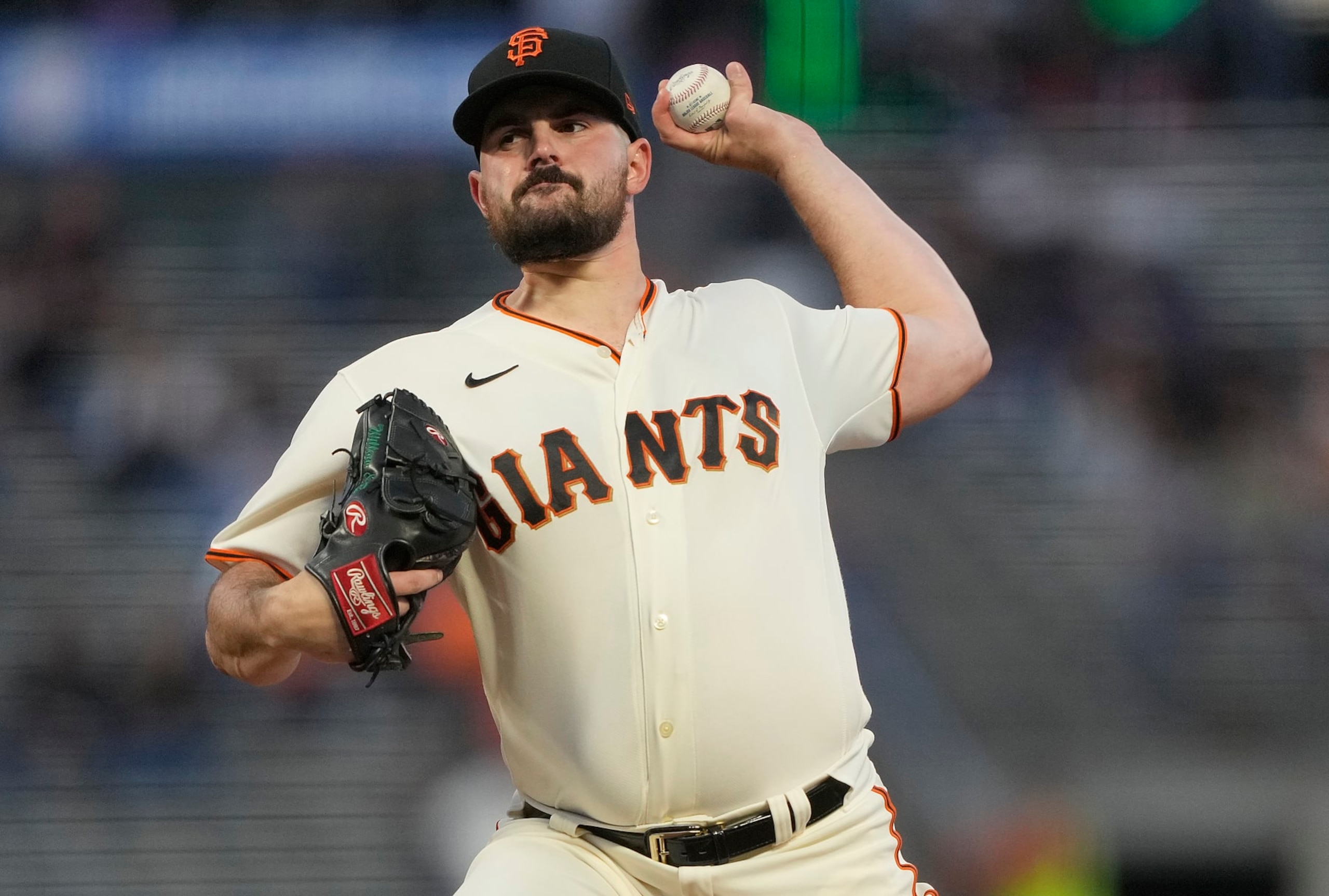 SAN FRANCISCO, CALIFORNIA - SEPTEMBER 29: Carlos Rodon #16 of the San Francisco Giants pitches against the Colorado Rockies in the top of the first inning at Oracle Park on September 29, 2022 in San Francisco, California. (Photo by Thearon W. Henderson/Getty Images)