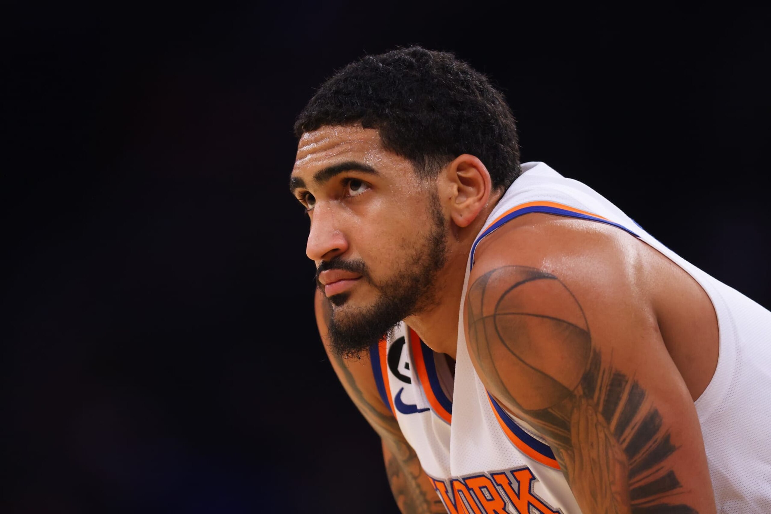NEW YORK, NEW YORK - DECEMBER 03: Obi Toppin #1 of the New York Knicks in action against the Dallas Mavericks at Madison Square Garden on December 03, 2022 in New York City NOTE TO USER: User expressly acknowledges and agrees that, by downloading and or using this Photograph, user is consenting to the terms and conditions of the Getty Images License Agreement. Dallas Mavericks defeated the New York Knicks 121-100. (Photo by Mike Stobe/Getty Images)